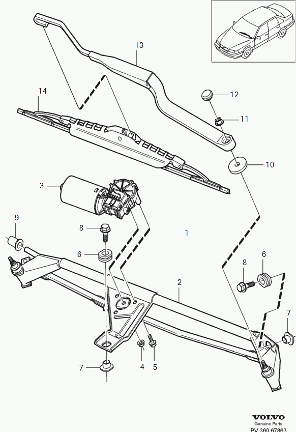 Volvo 31276592 - Metlica brisalnika stekel www.parts5.com