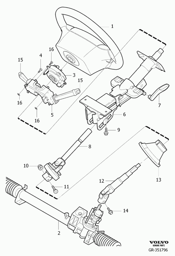 Volvo 30741950 - Lenkgetriebe www.parts5.com