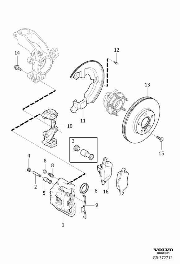 Volvo 30683271 - Комплектующие для колодок дискового тормоза www.parts5.com