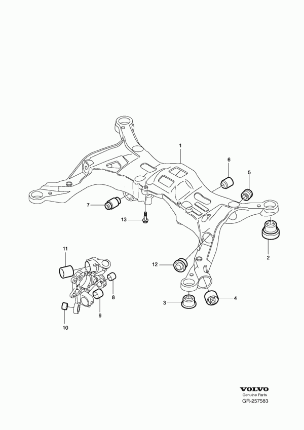 Volvo 30748889 - Uležištenje, upravljač www.parts5.com