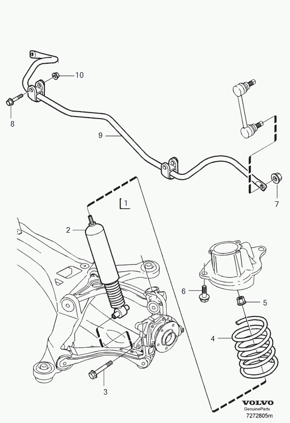 Volvo 8630548 - Cuzinet, stabilizator www.parts5.com