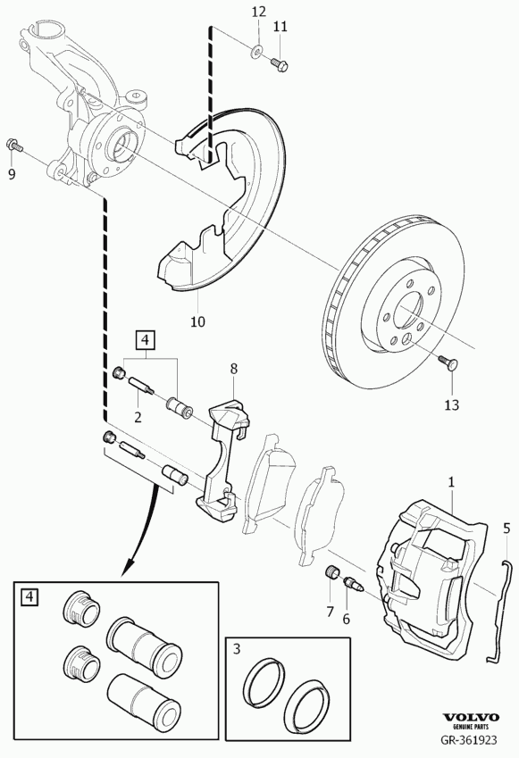 Volvo 36000150 - Brzdový strmeň www.parts5.com