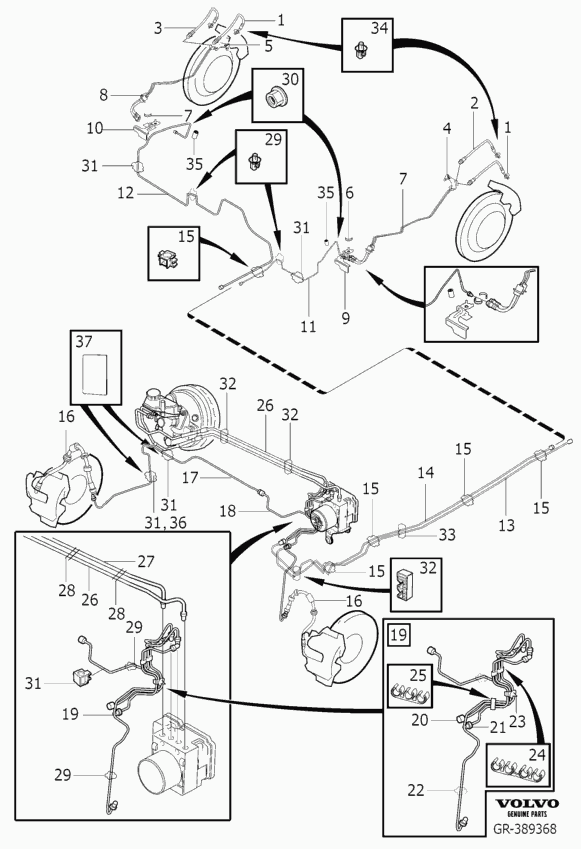 Volvo 30793632 - Ελαστικός σωλήνας φρένων www.parts5.com