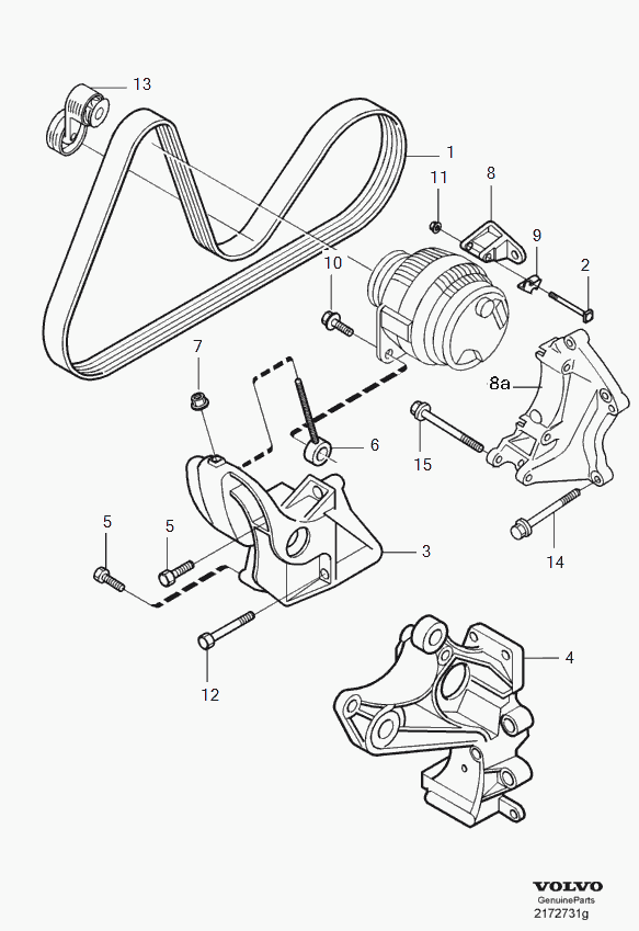 Volvo 8642479 - Ozubený klinový remeň www.parts5.com