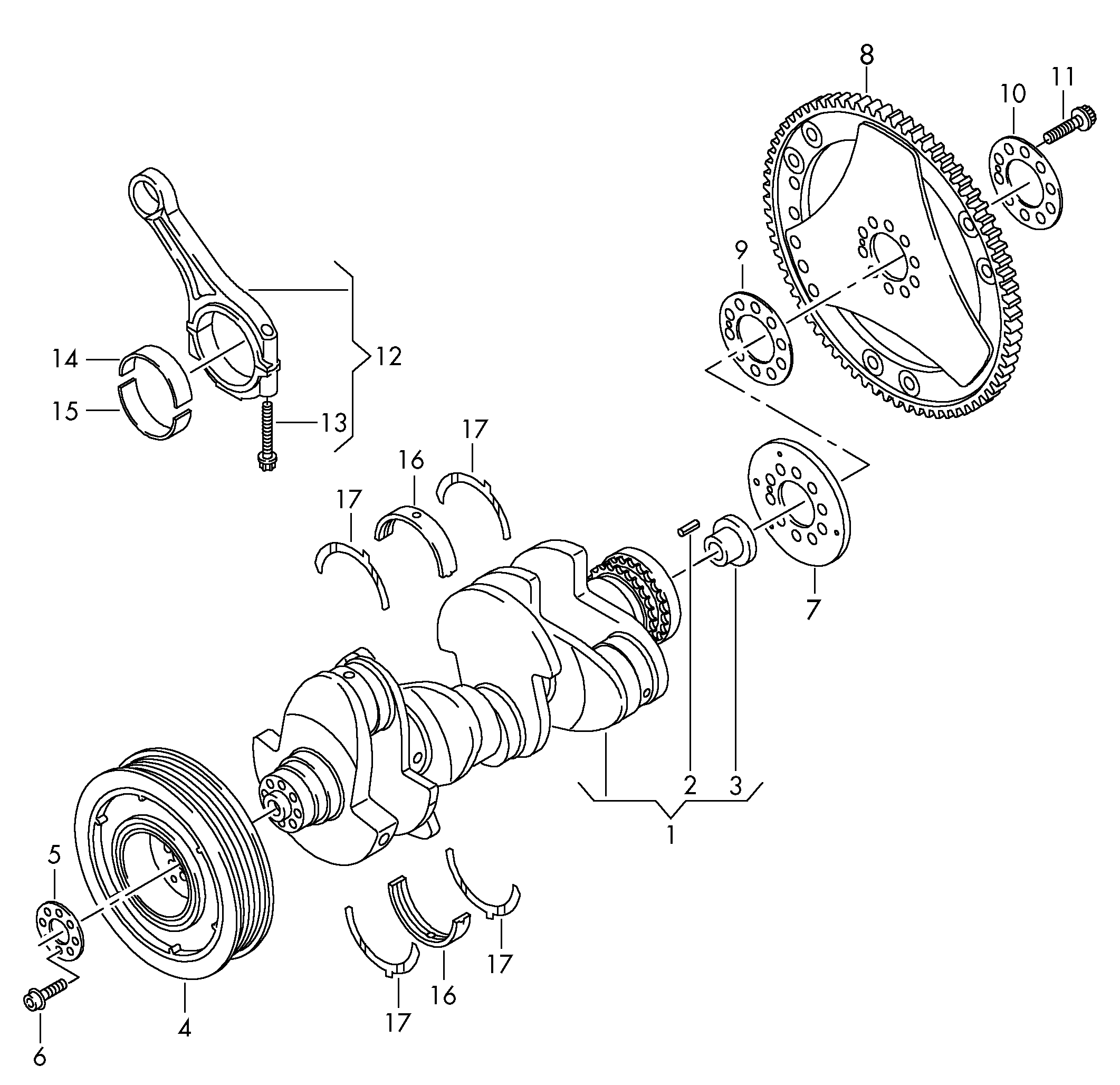 VAG 059105251BB - Fulie curea, arbore cotit www.parts5.com