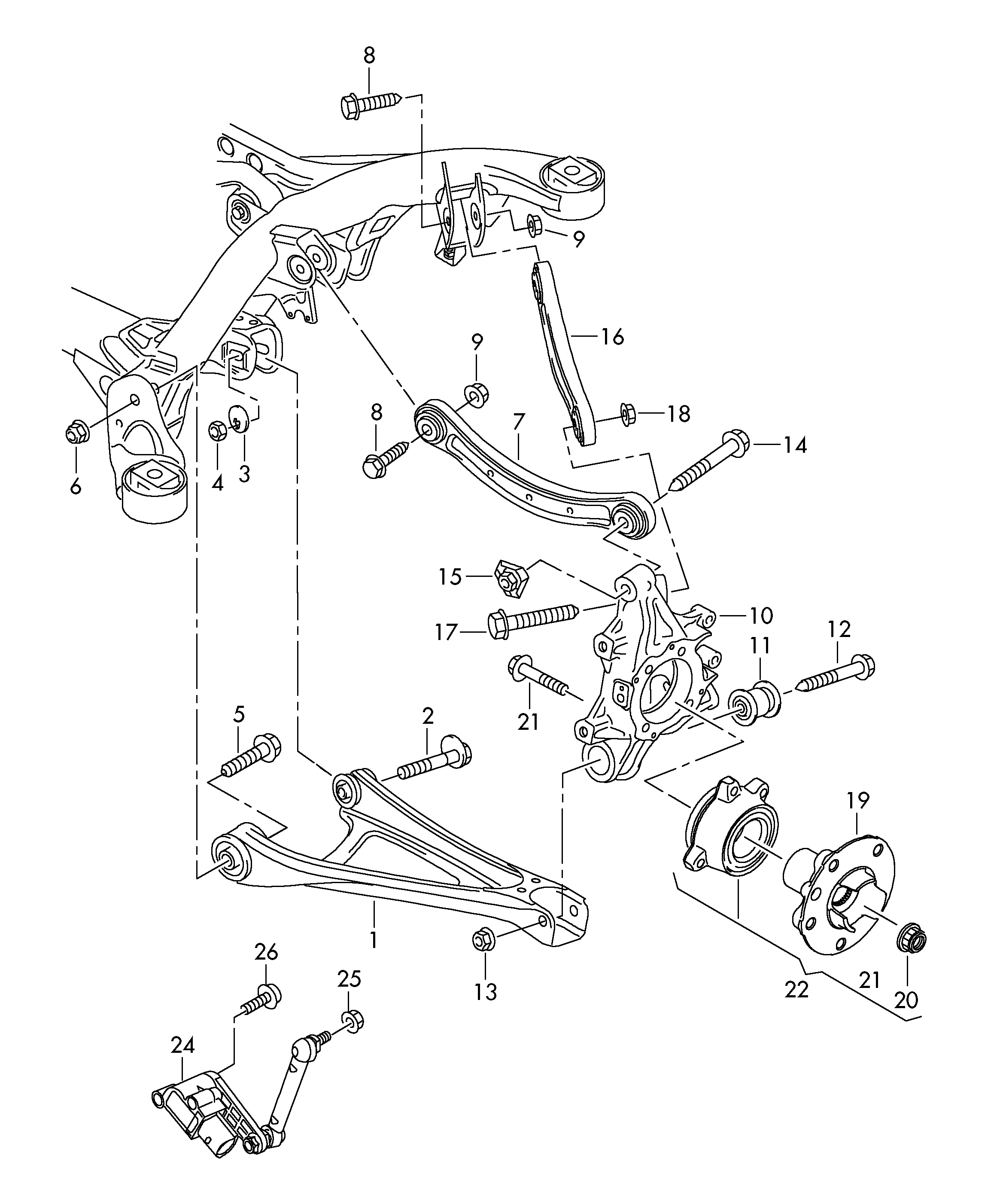 AUDI 7L0 505 397 - Носач, окачване на колелата www.parts5.com