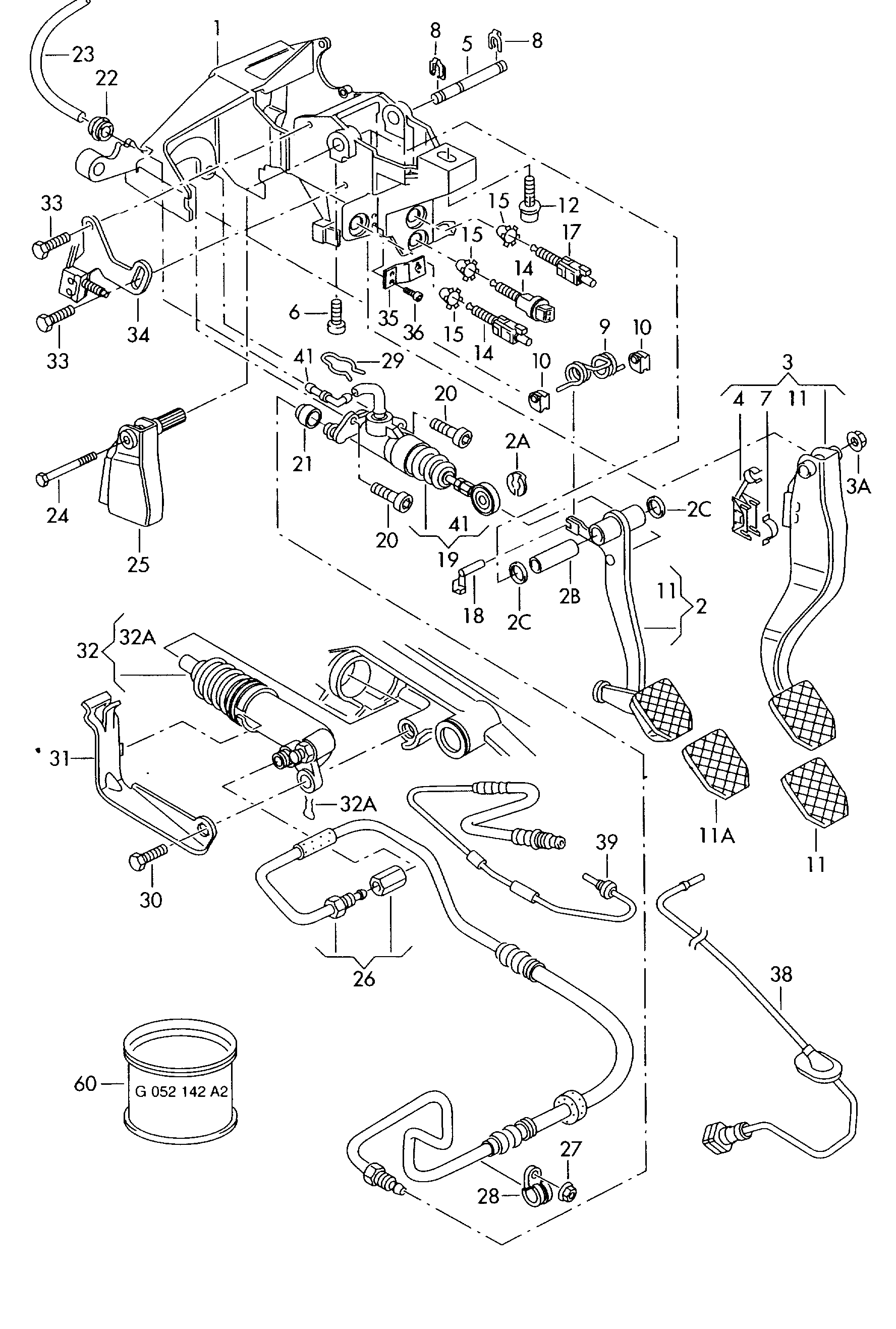 VAG 8E1 721 401 AG - Master Cylinder, clutch www.parts5.com