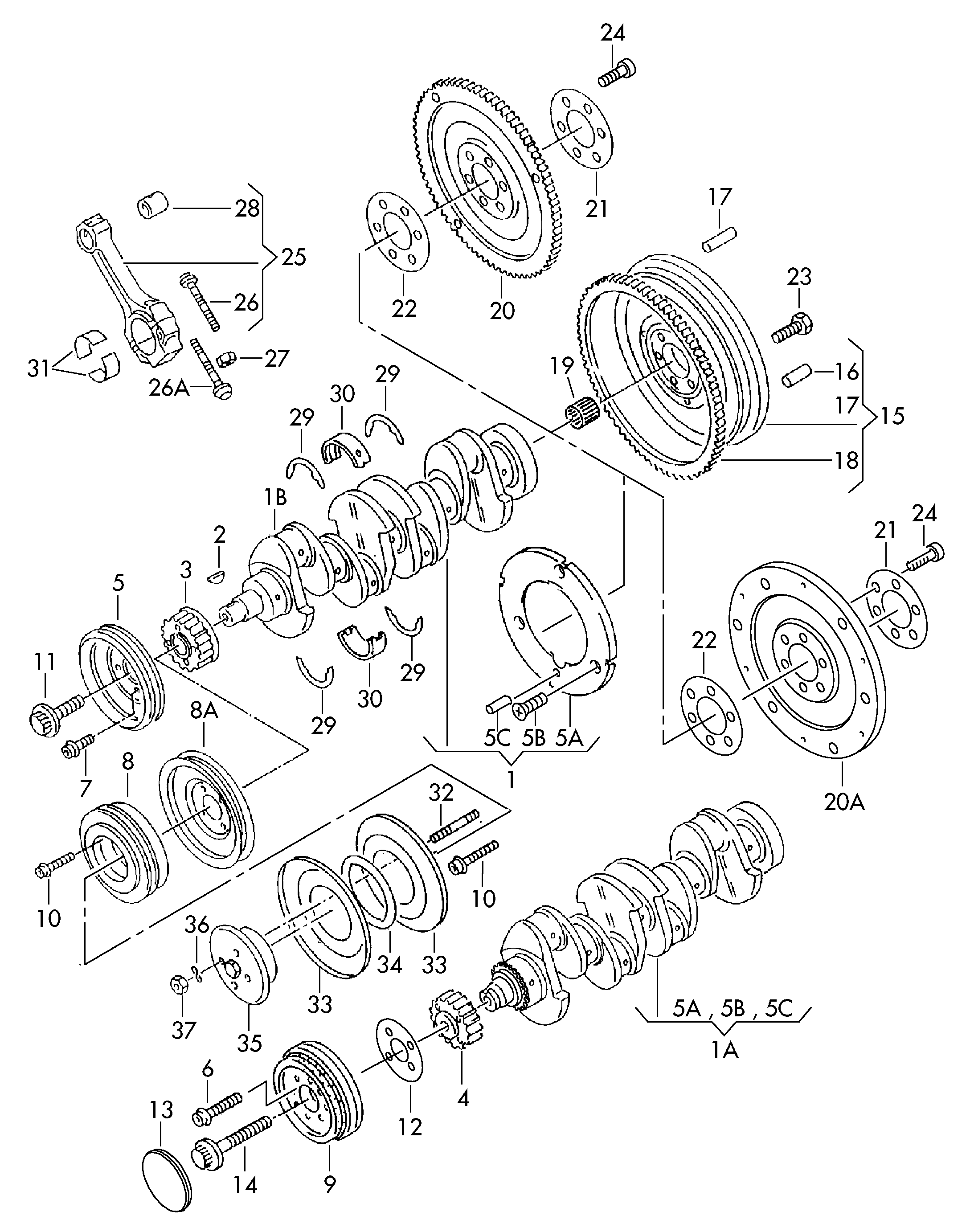 AUDI 06A 105 263 E - Gear, crankshaft parts5.com