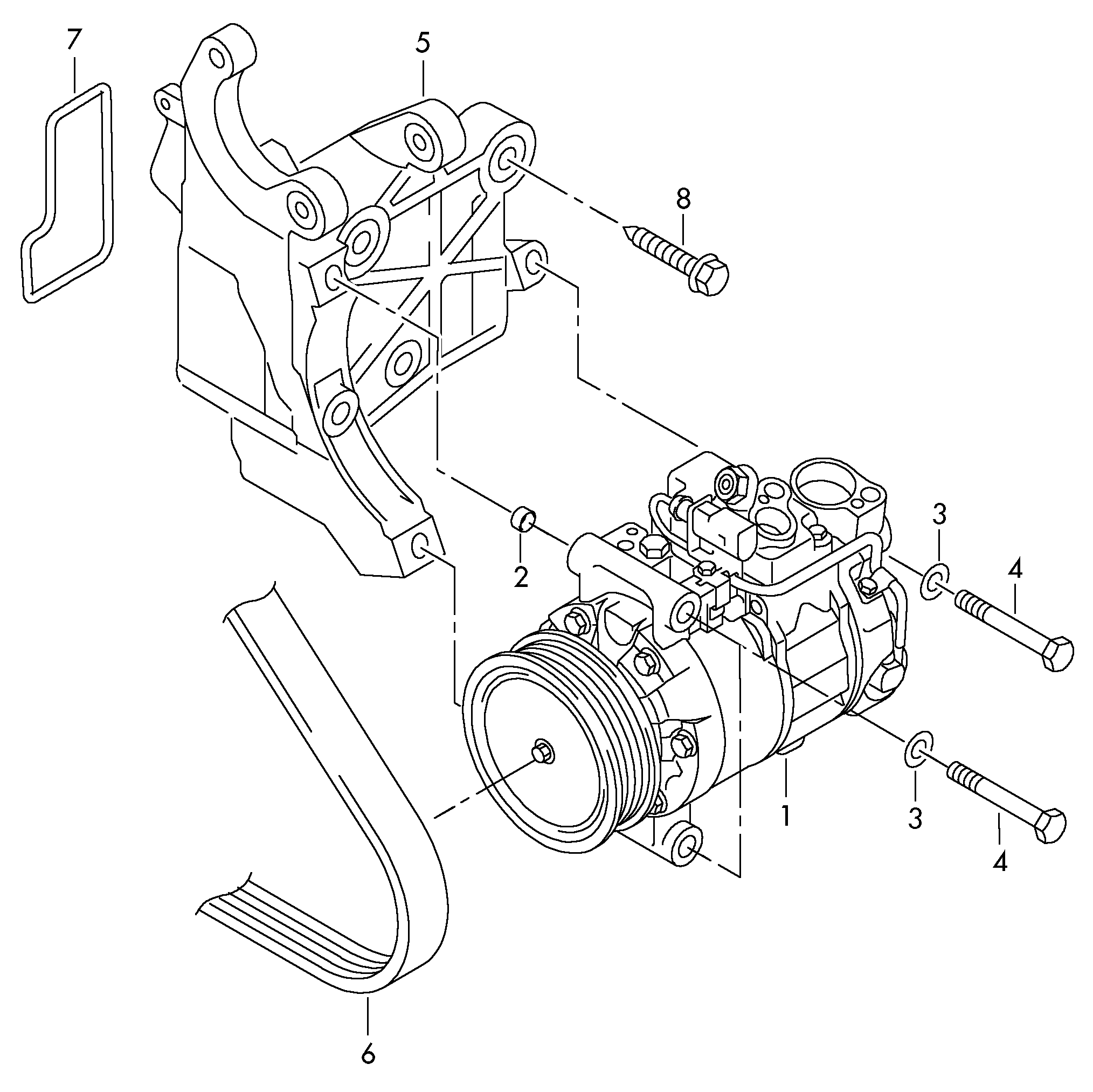 VW 7P0820803D - Compresseur, climatisation www.parts5.com