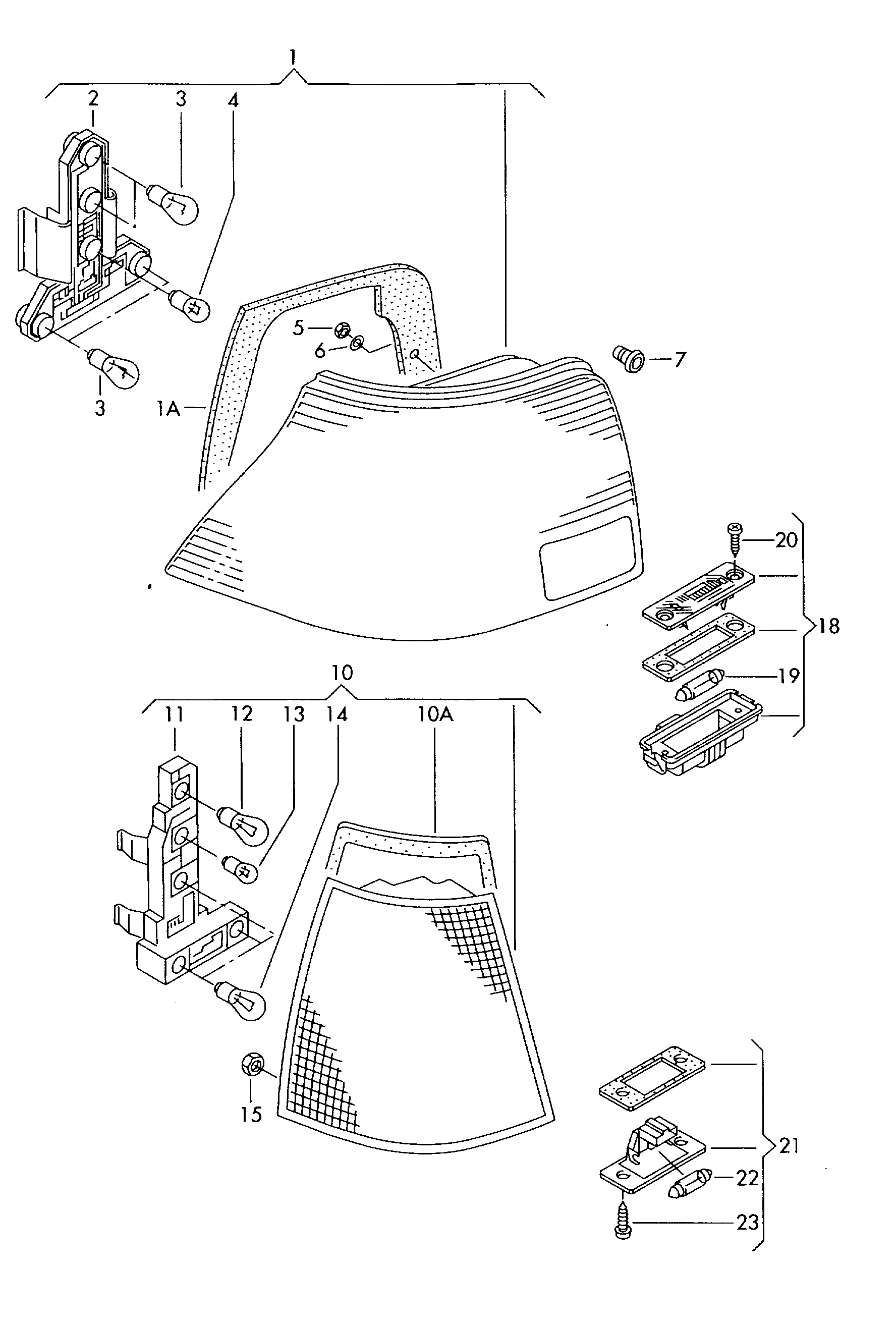 VW 1J5945095AA - Lampa spate www.parts5.com