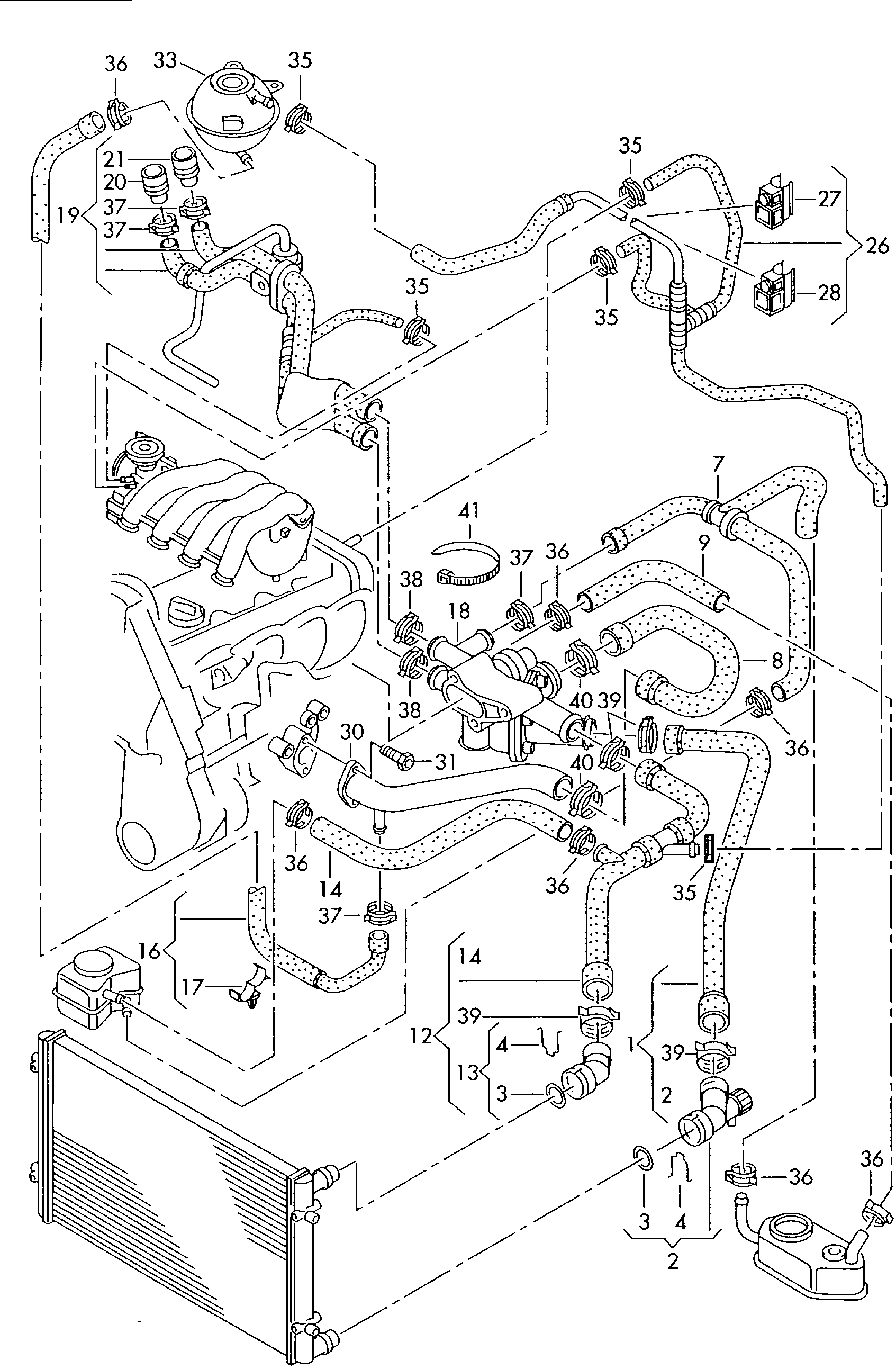 Seat 038 121 119 B - Уплътнение, термостат www.parts5.com