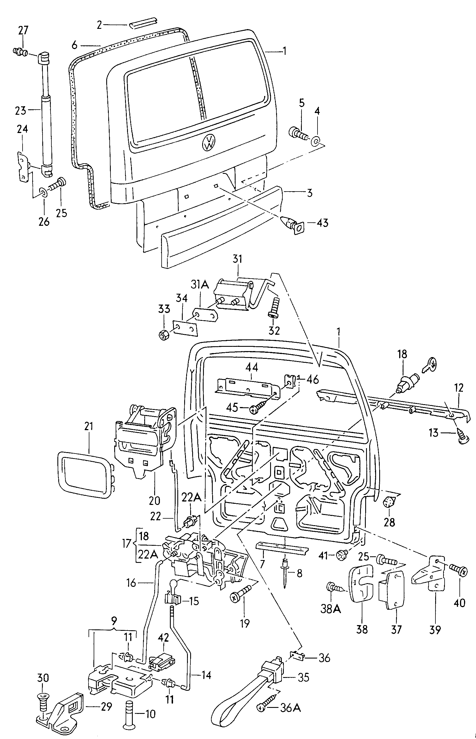 VW 701829211J - Switch, rear hatch release www.parts5.com