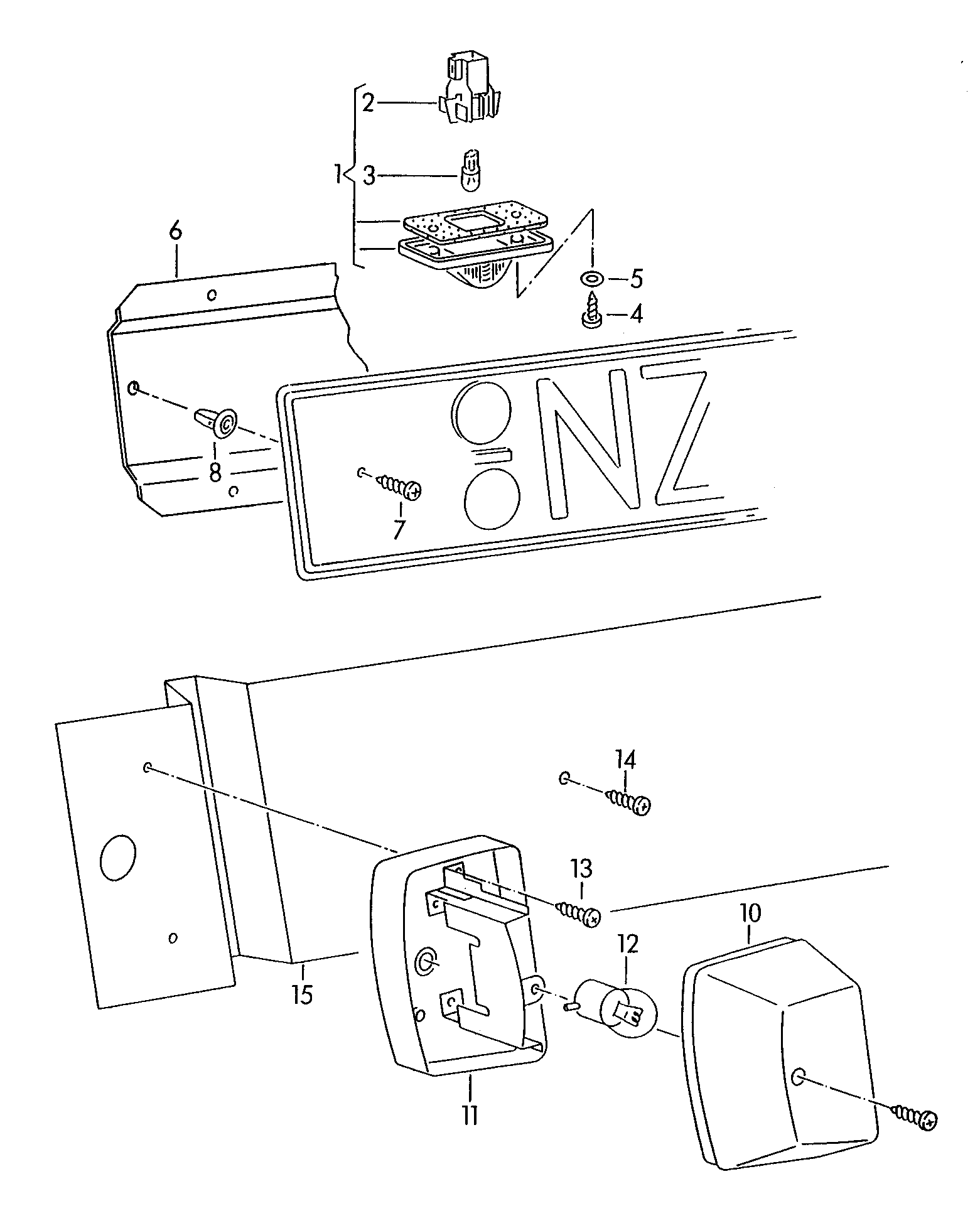 AUDI 283 943 111 A - housing with lens www.parts5.com