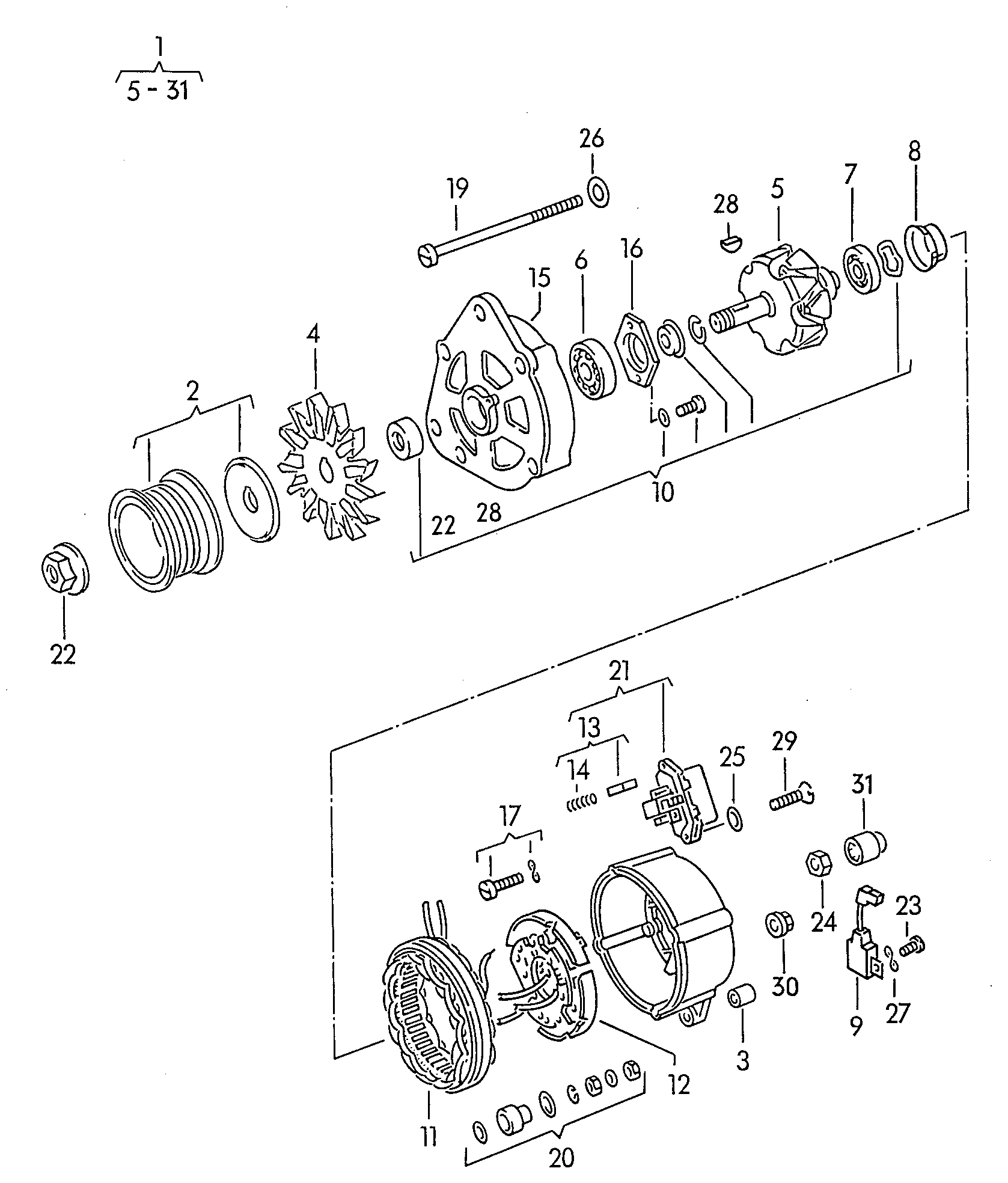 Seat 068 903 803 D - Régulateur d'alternateur www.parts5.com