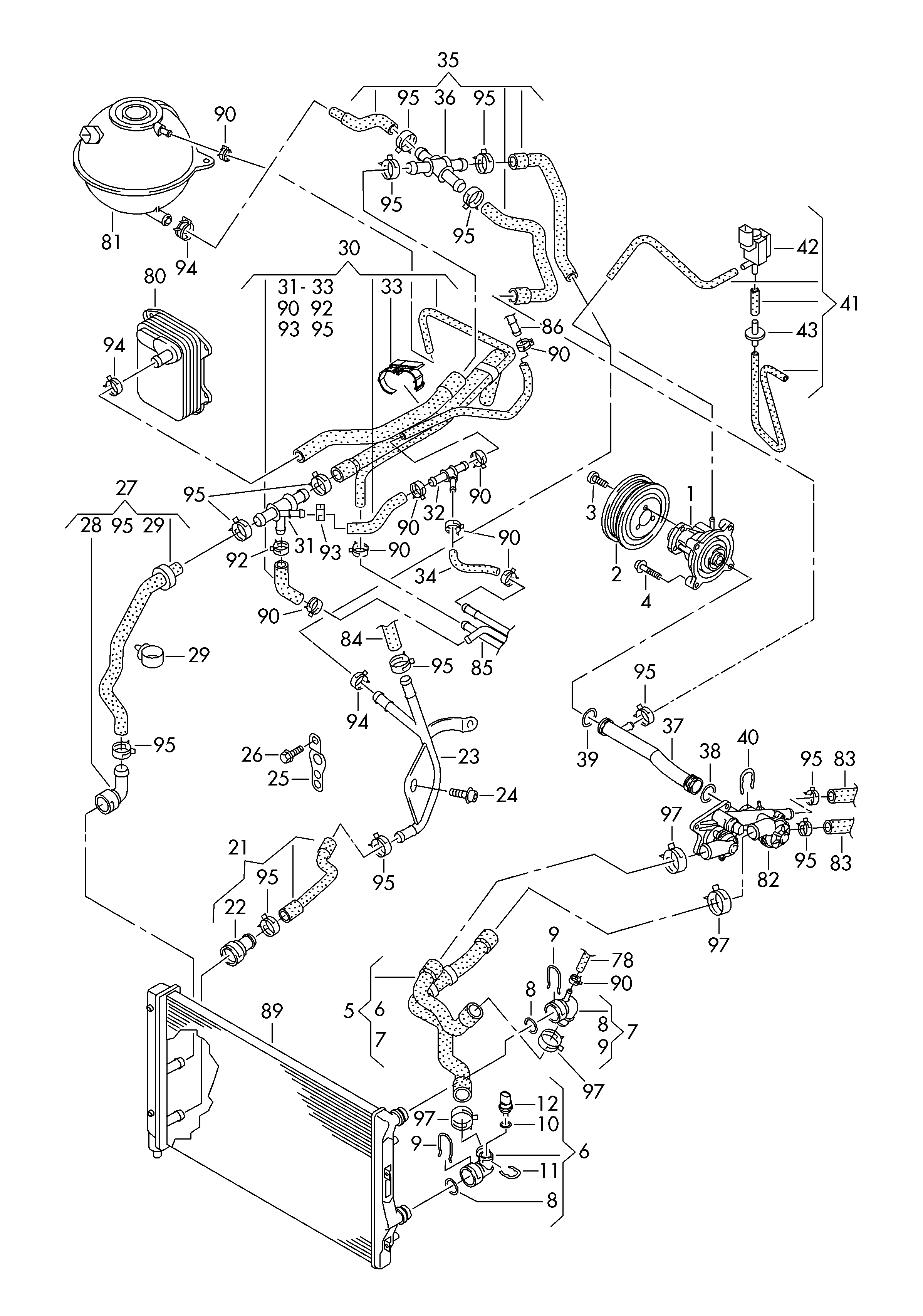 Seat 03F 121 004 E - Water Pump parts5.com