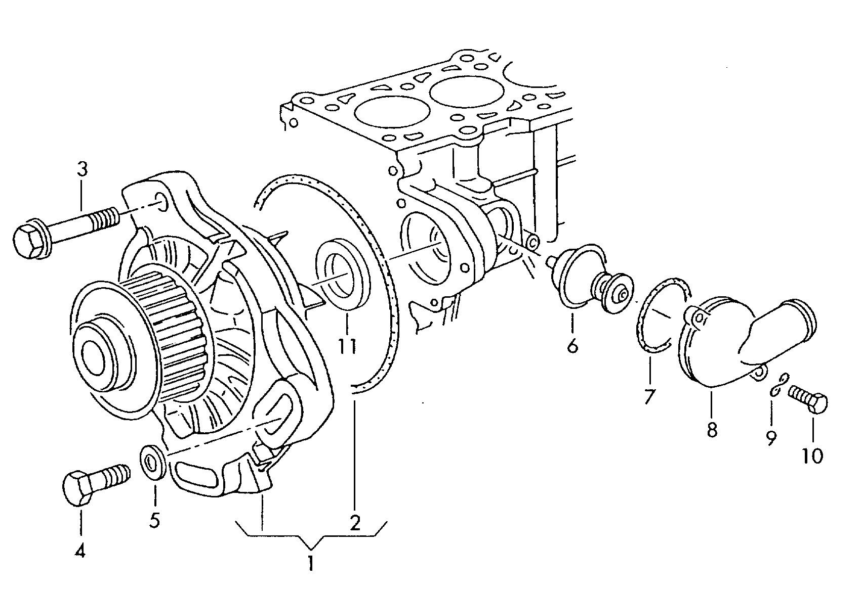 VW 074 121 005 N - Αντλία νερού www.parts5.com