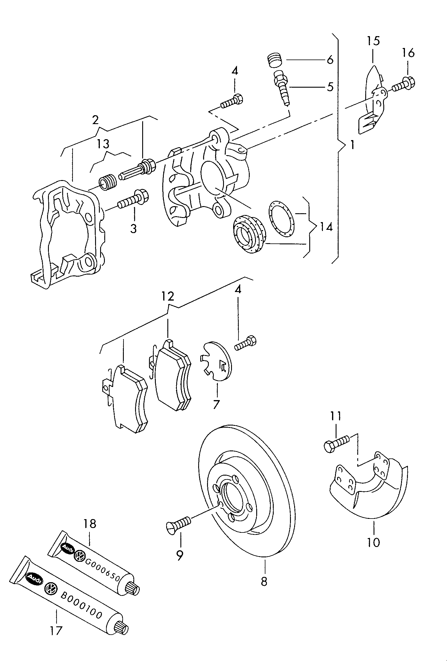 Porsche 357698151B - Σετ τακάκια, δισκόφρενα www.parts5.com