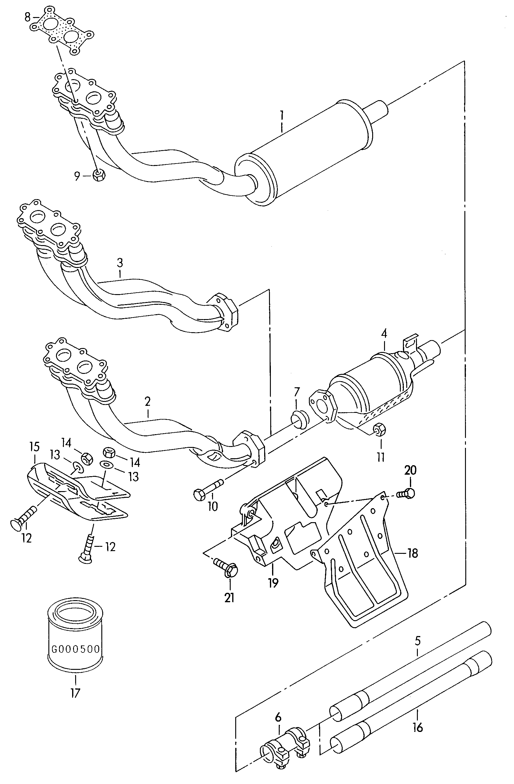 Seat 533 253 115 C - Garnitura, racord evacuare www.parts5.com