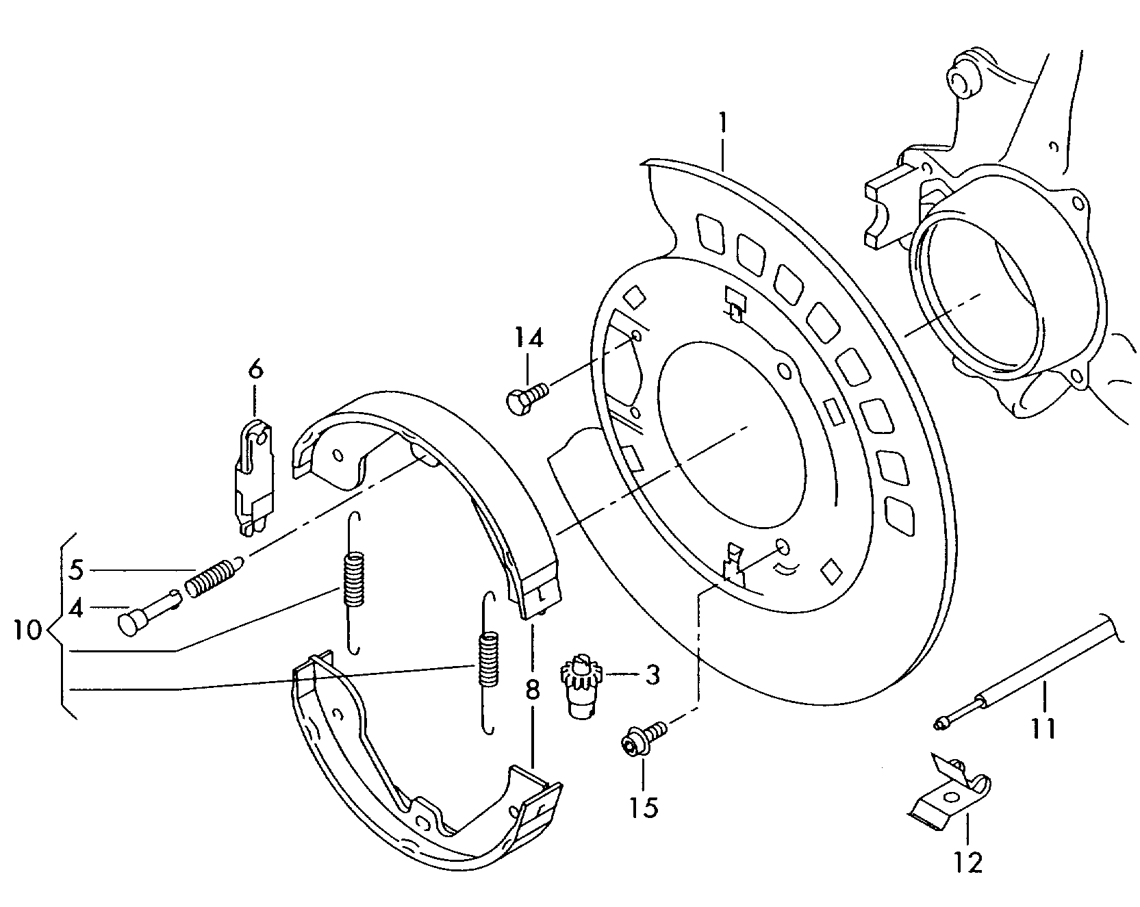 Skoda 7L0 698 525 - Brake Shoe Set, parking brake www.parts5.com