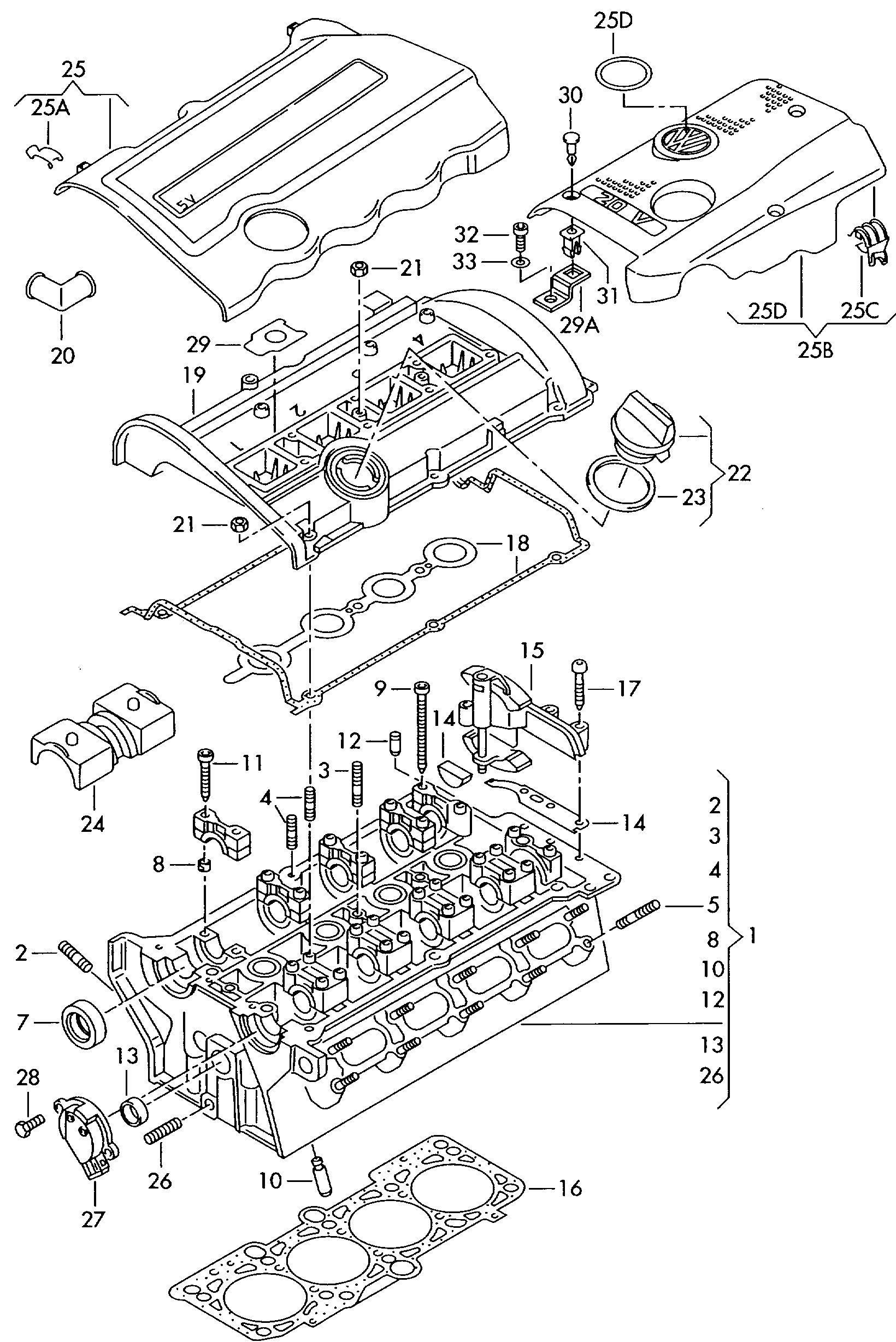 VAG 058103383Q - Zaptivka, glava cilindra www.parts5.com