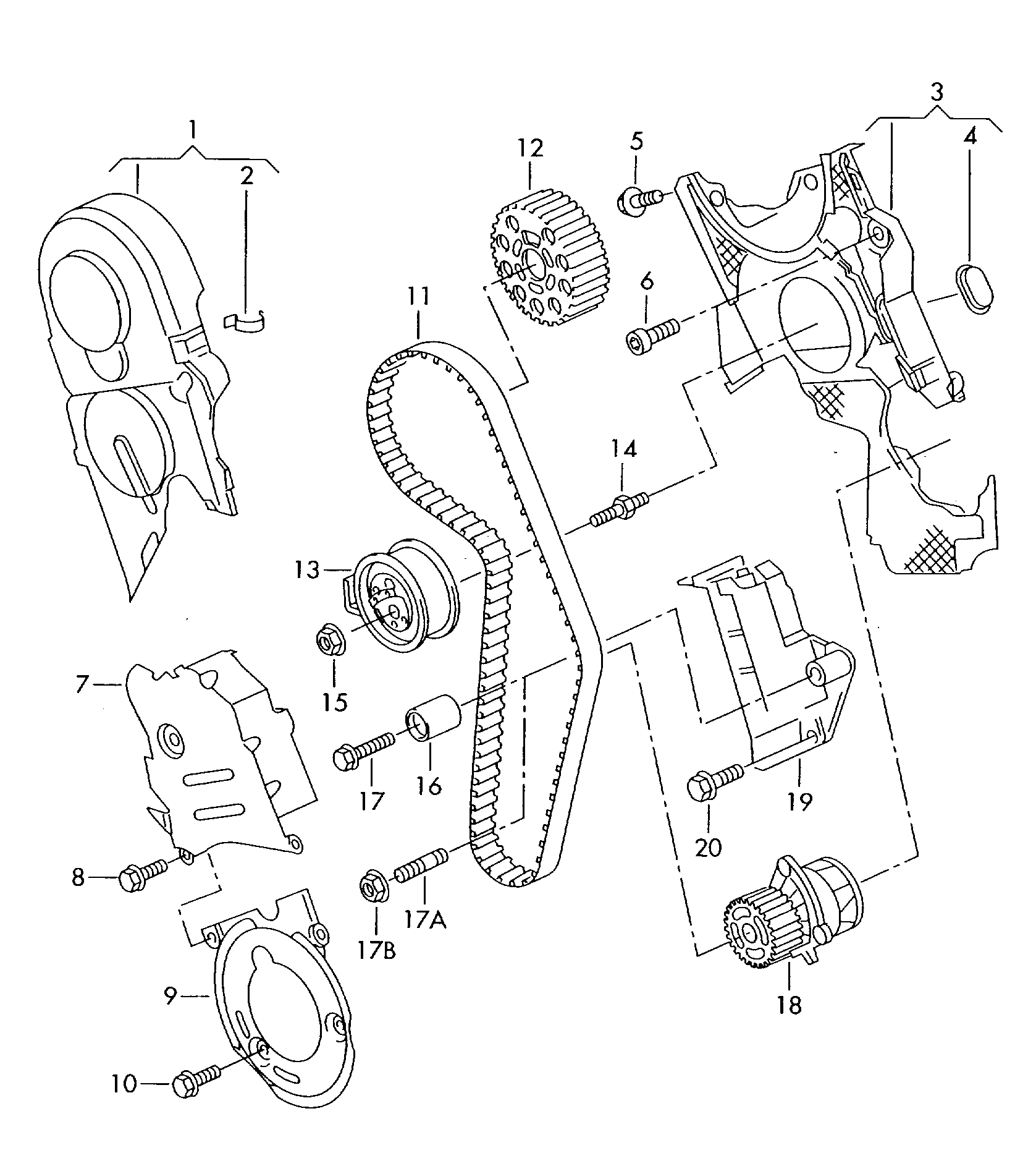 FORD 045109243D - Натяжной ролик, ремень ГРМ www.parts5.com