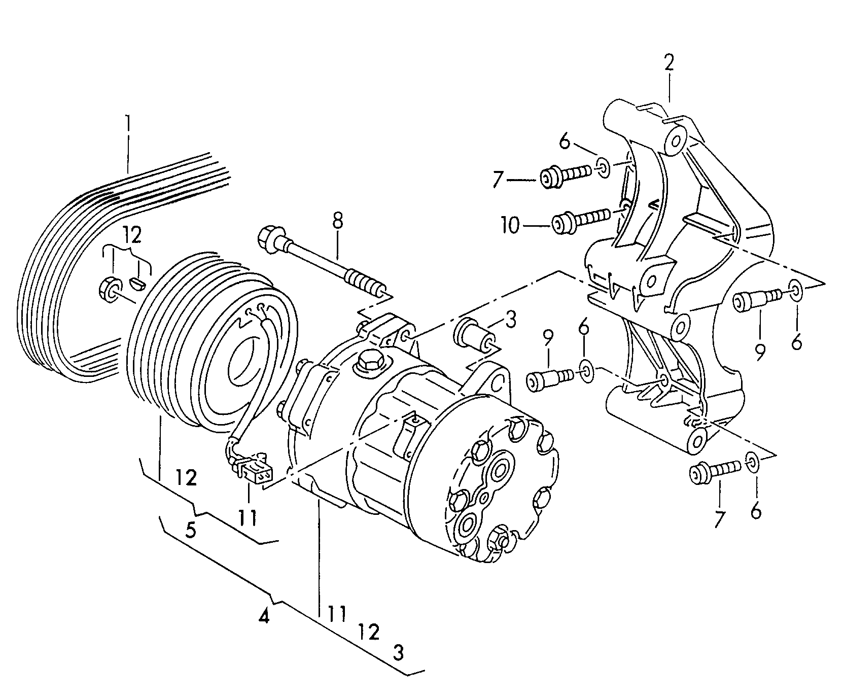 VW 7M0820803N - Компрессор кондиционера www.parts5.com