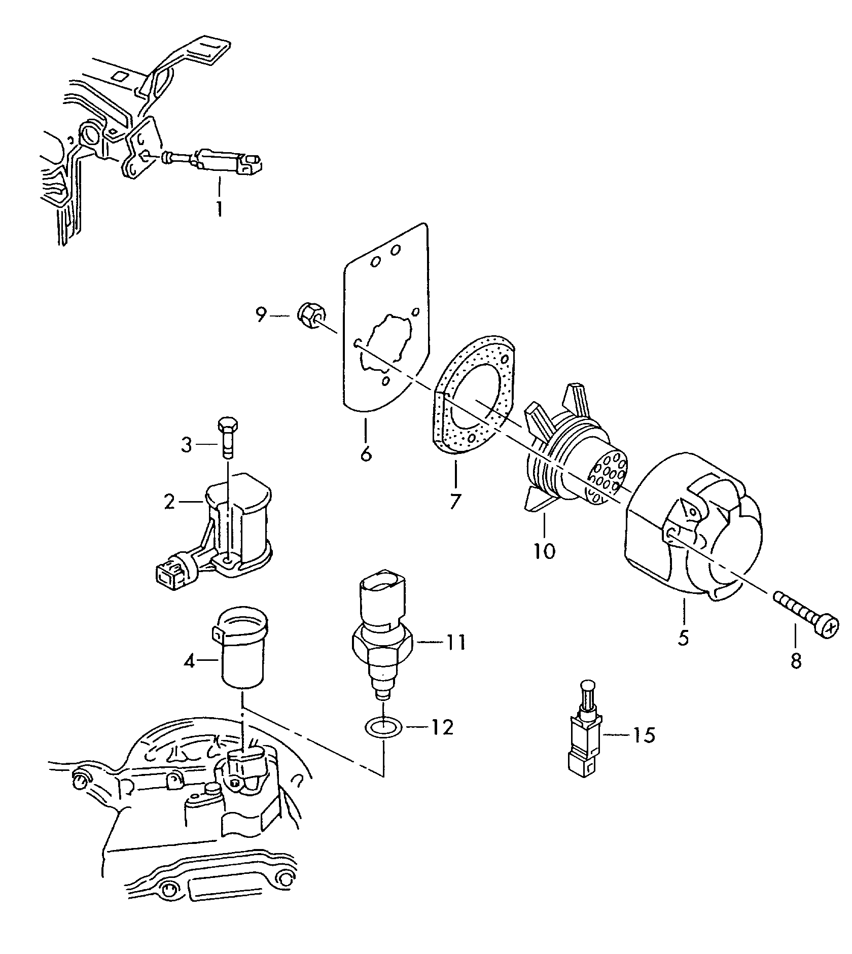 VAG 006945415A - Включвател, светлини за движение на заден ход www.parts5.com