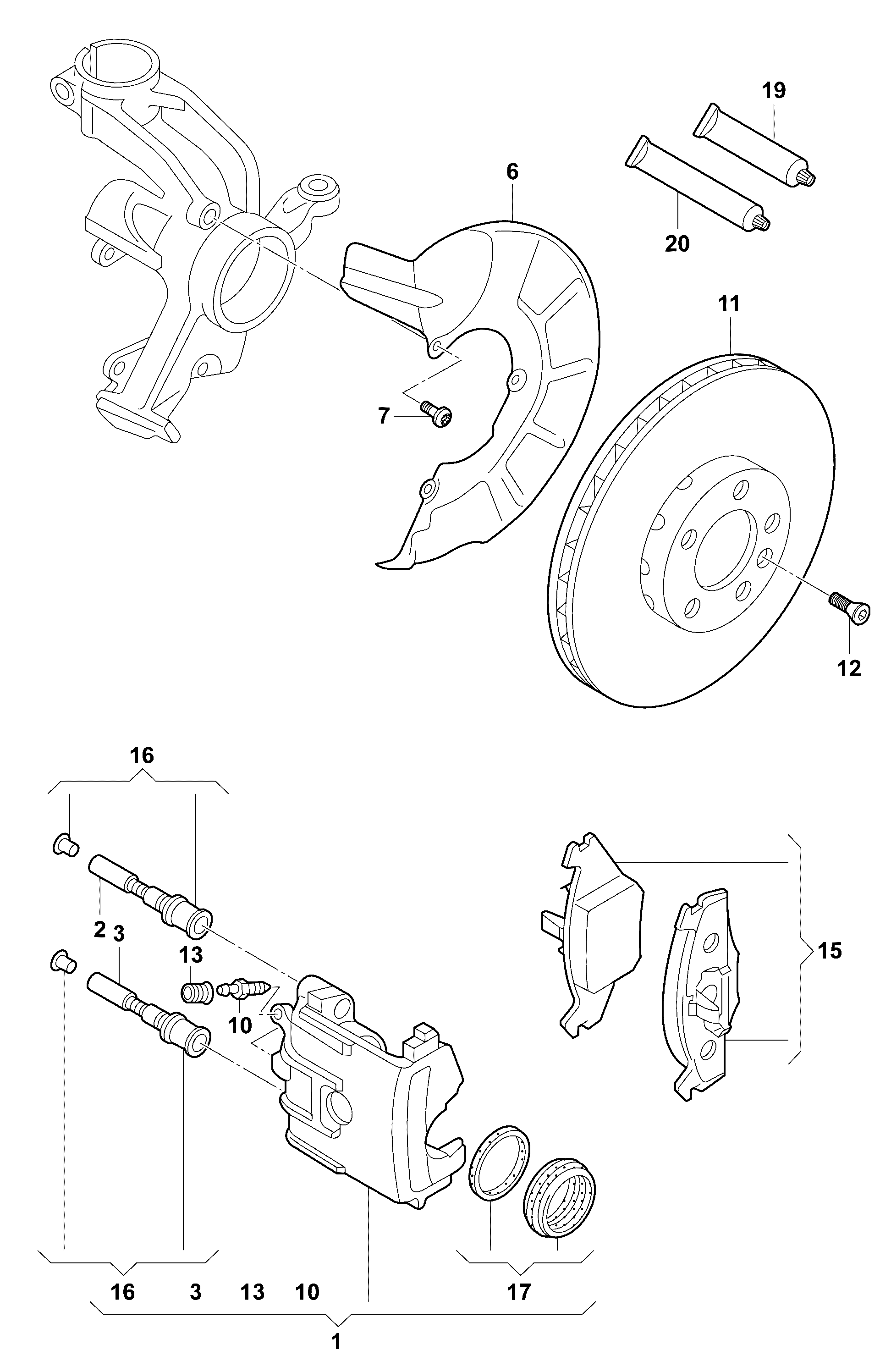 AUDI 6R0 698 151 A - Brake Pad Set, disc brake parts5.com