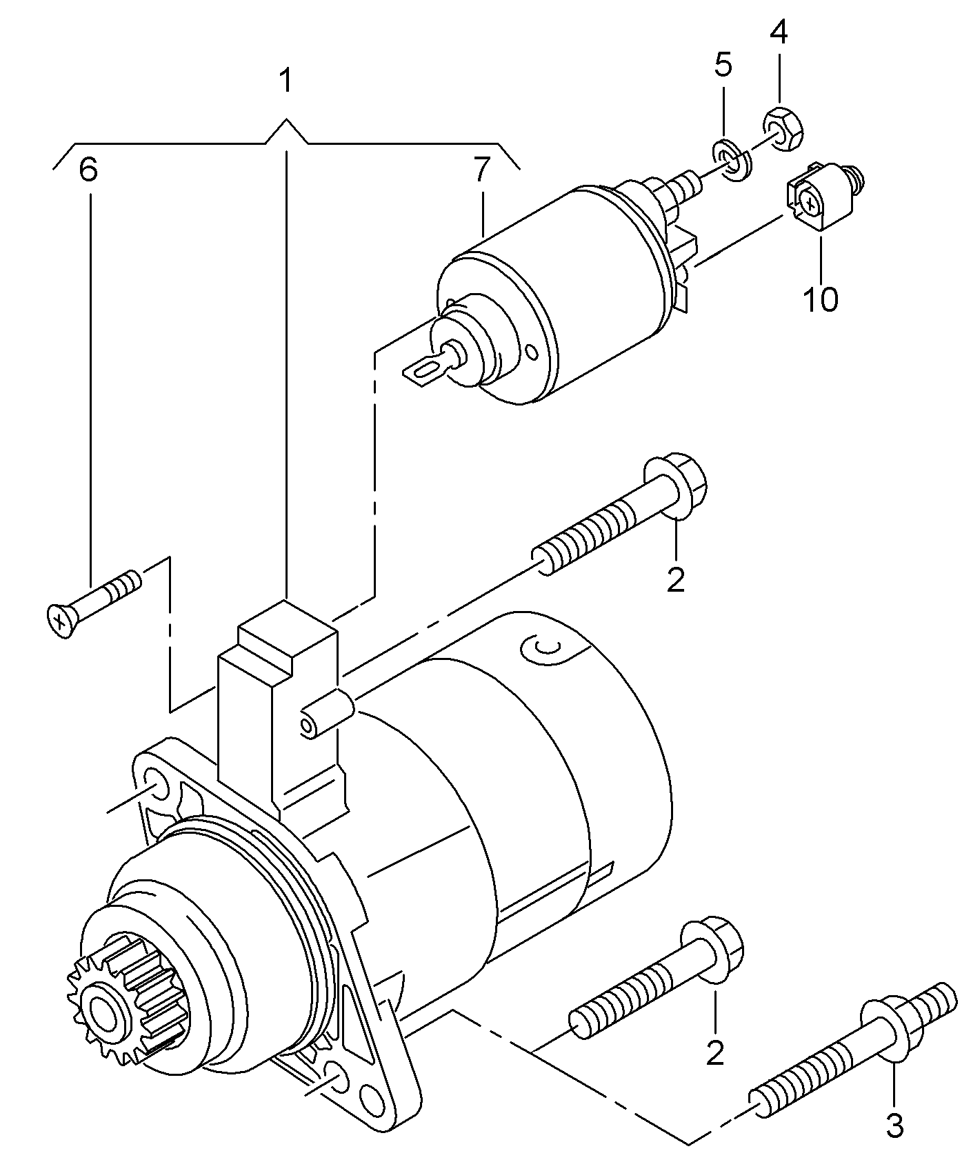 AUDI 0AM 911 023 T - Motor de arranque www.parts5.com