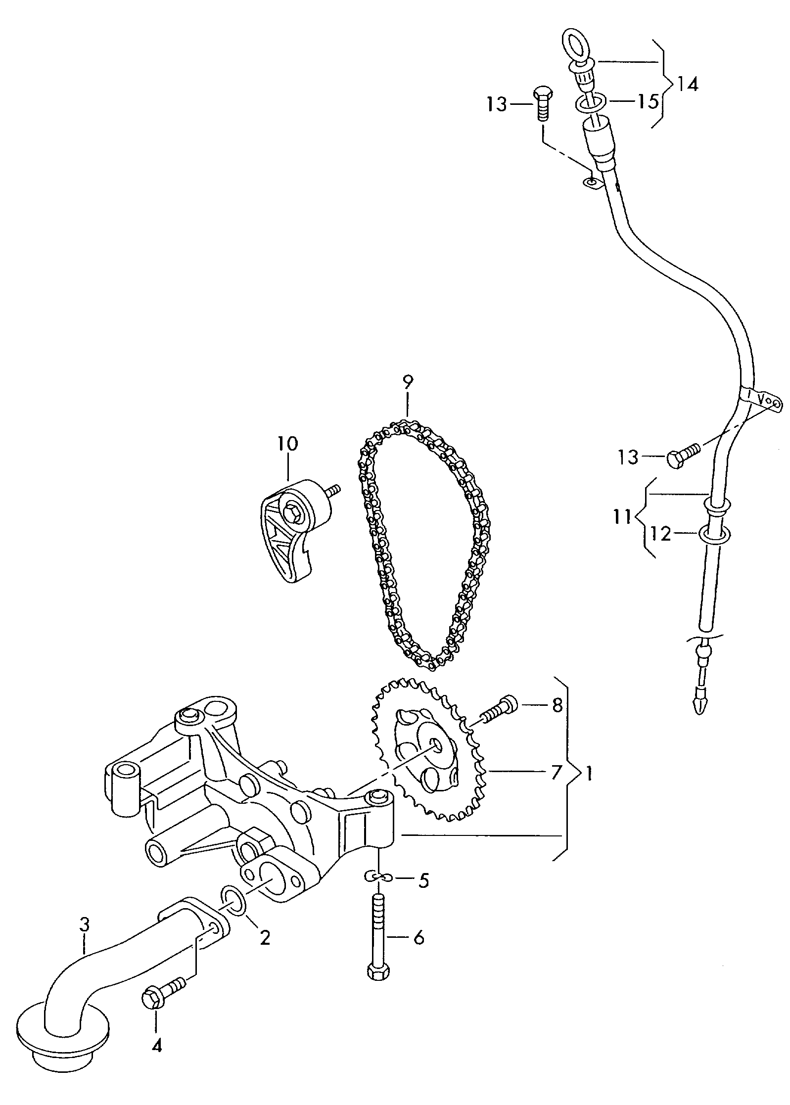 VAG 038 115 230 - Цепь, привод маслонасоса www.parts5.com