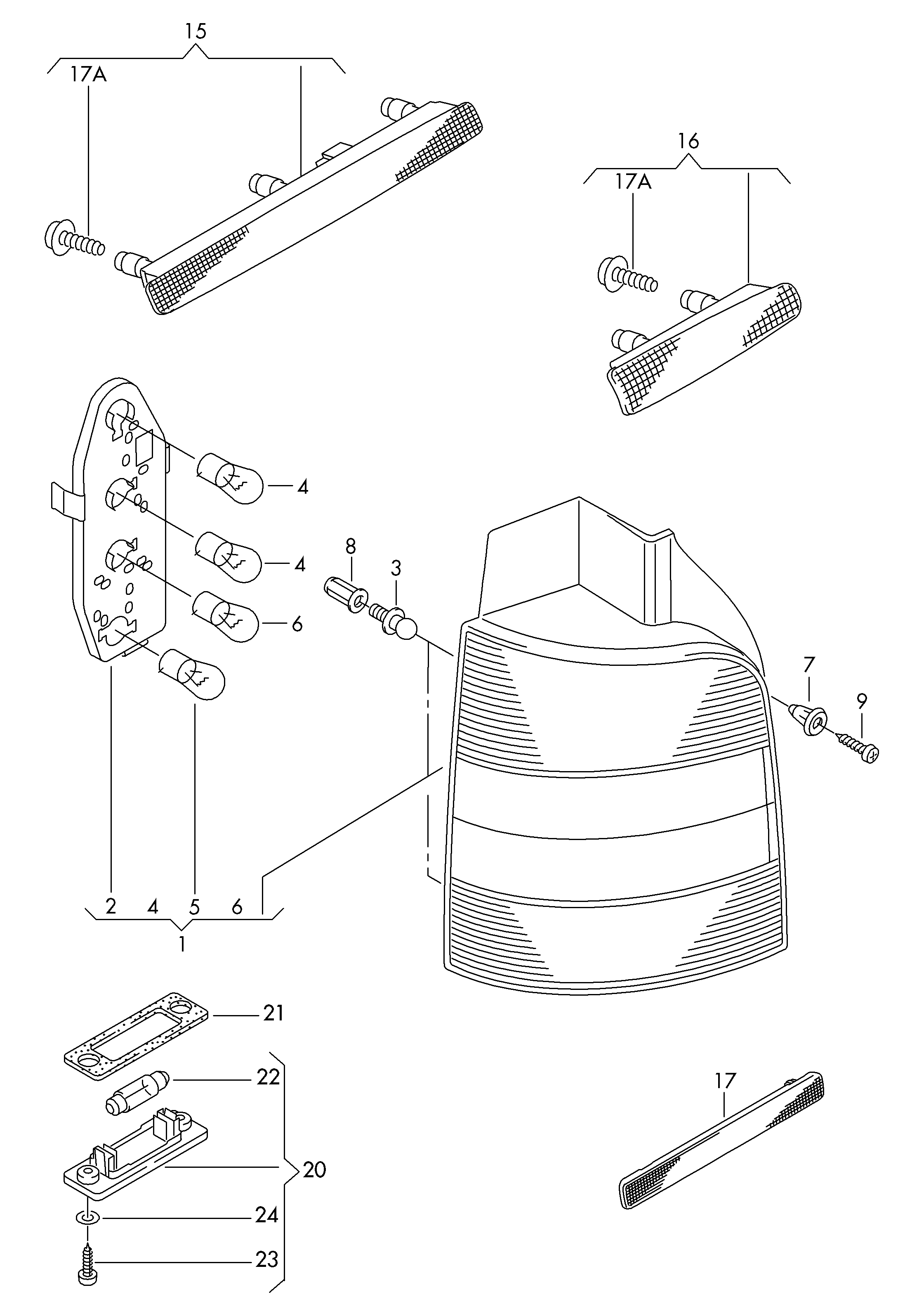 VAG 7H0945097B - Dodatno kočno svjetlo www.parts5.com