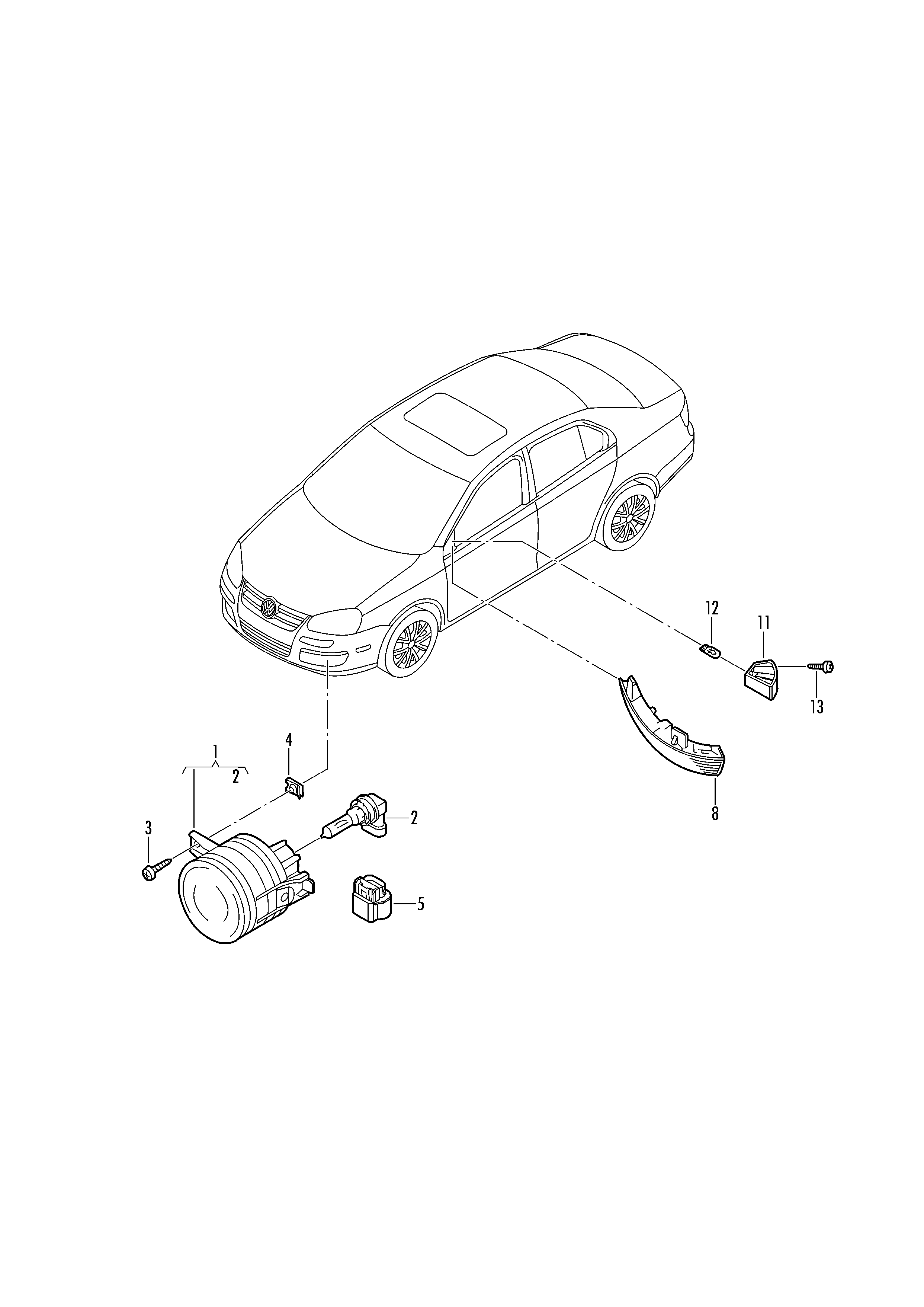 VW 1T0941699H - Faro antiniebla www.parts5.com