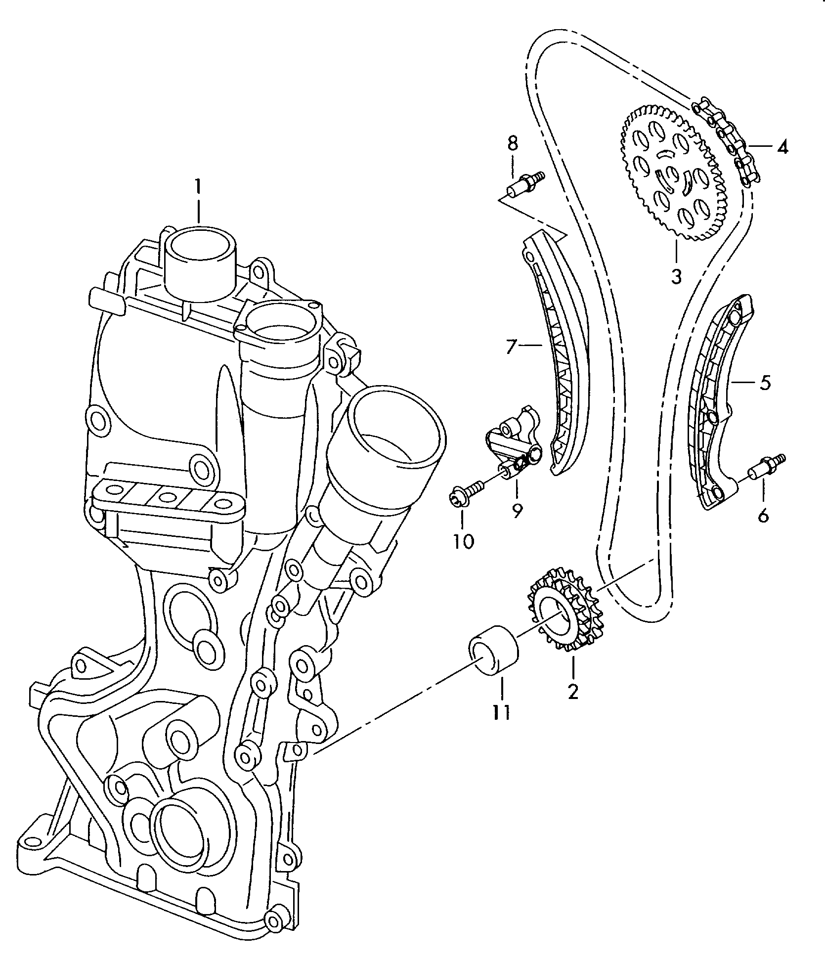 Skoda 03E 109 511 - Sliding Rail Bolts, timing chain parts5.com