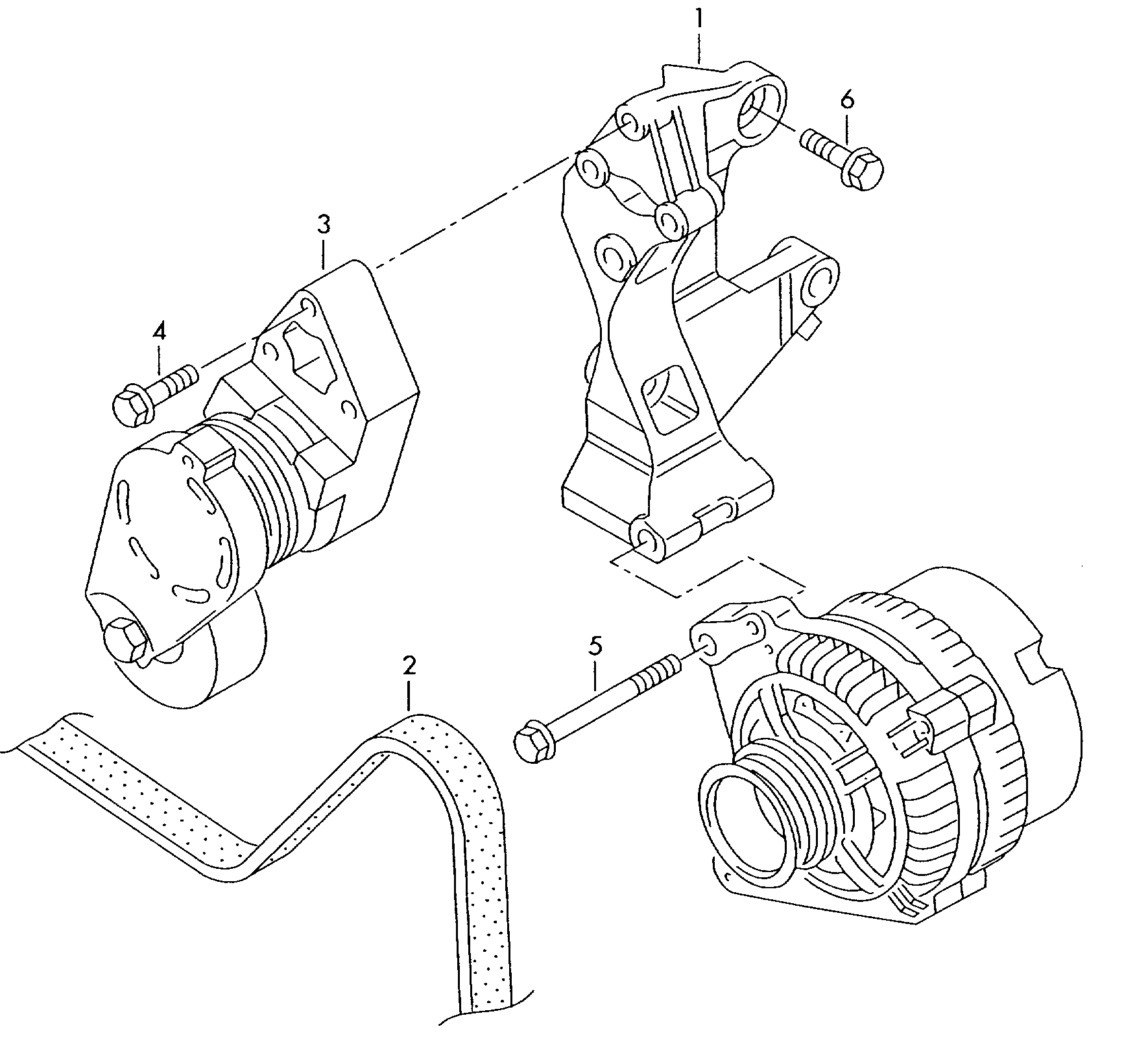 Skoda 045 903 315 A - Szíjfeszítő, hosszbordás szíj www.parts5.com