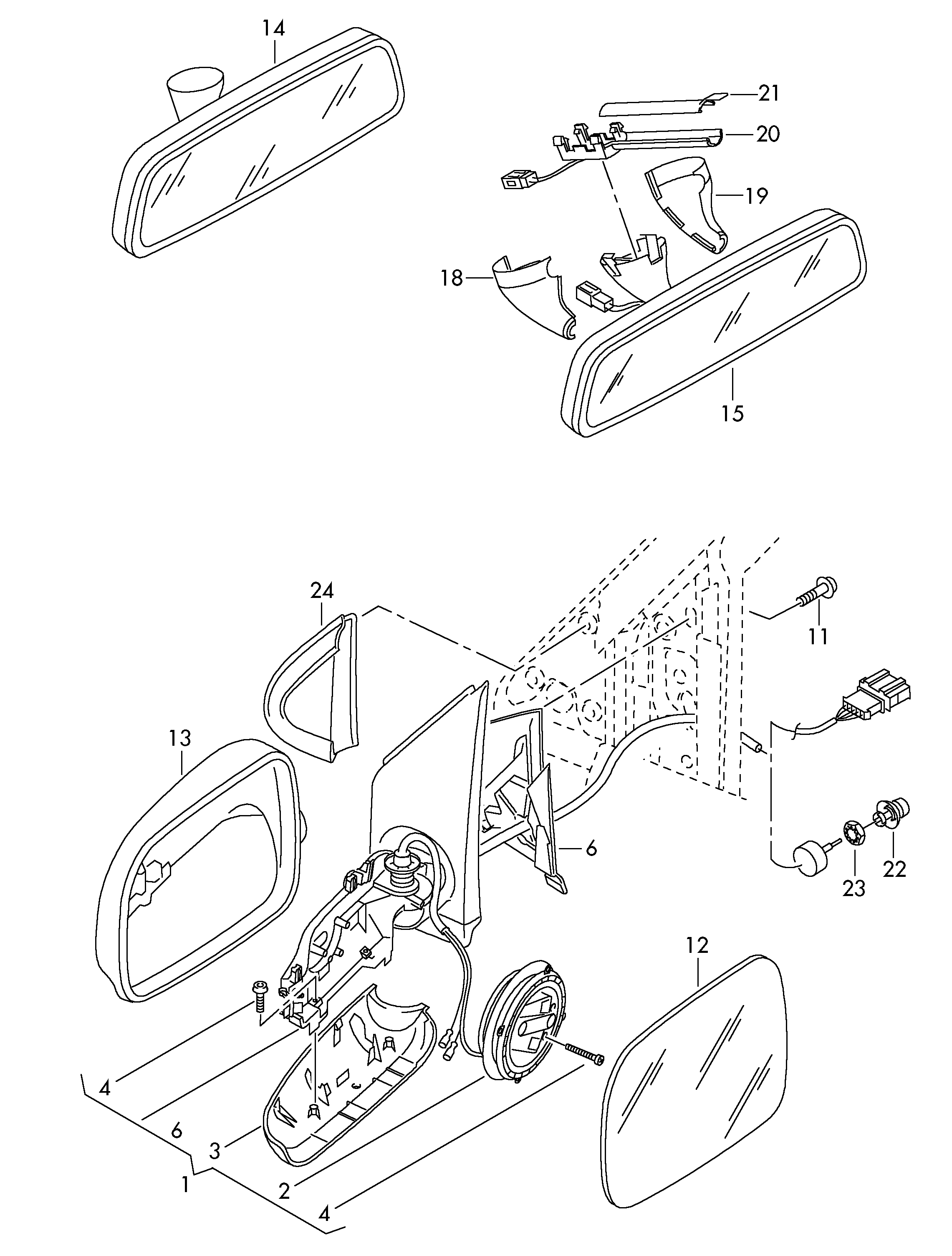 VW 6Q0 857 521 F - Outside Mirror parts5.com