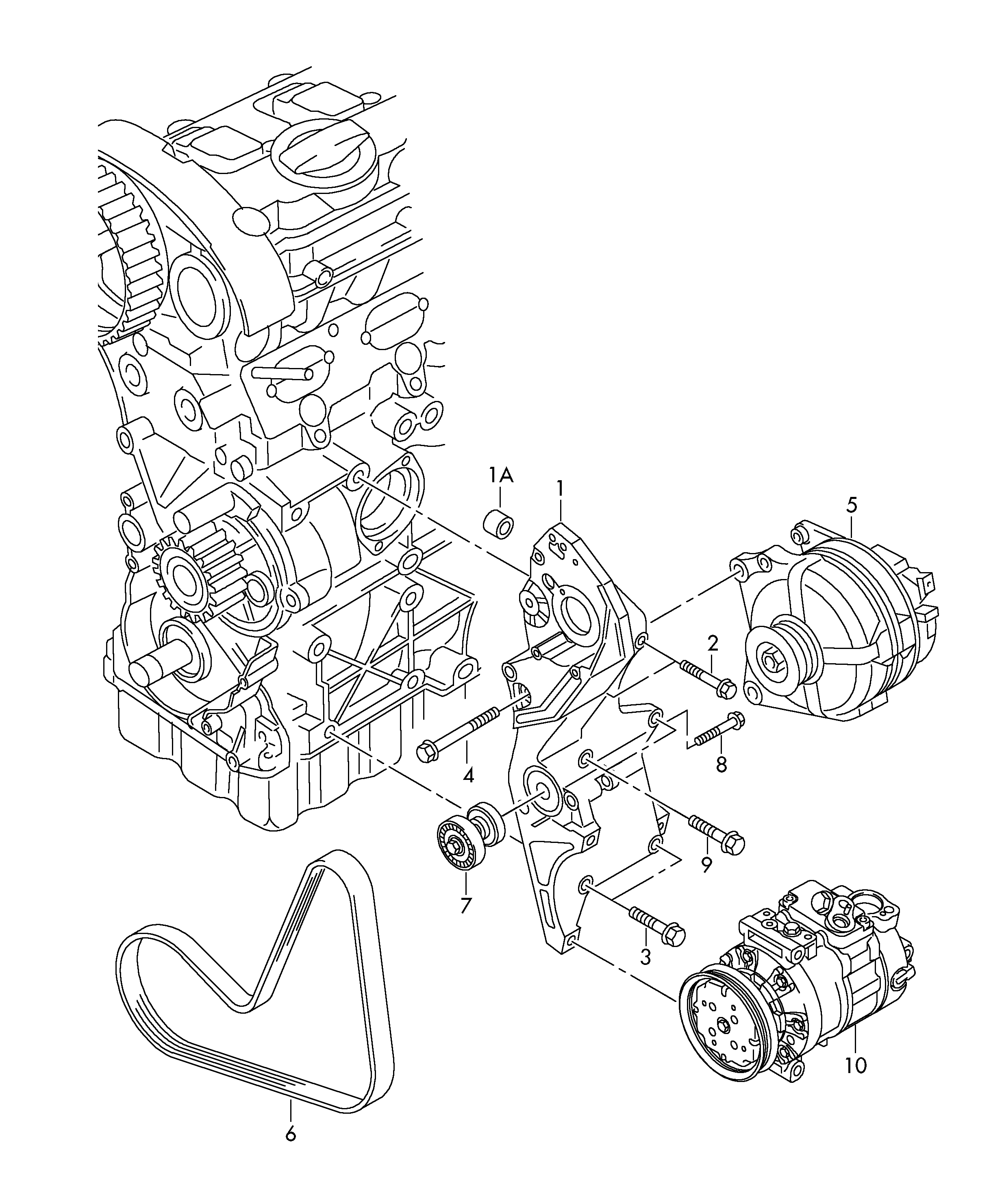 VW 038 903 315 AP - Ремъчен обтегач, пистов ремък www.parts5.com