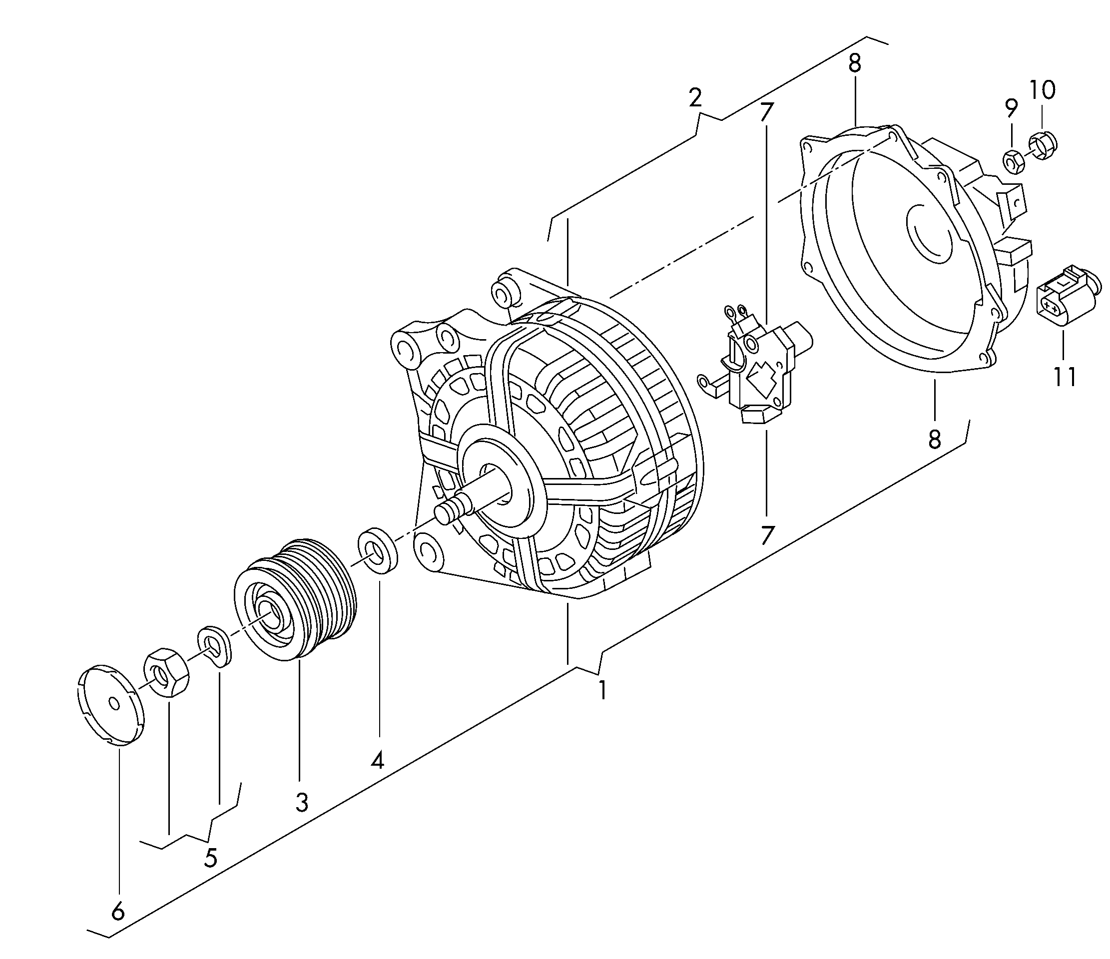 AUDI 06H903017E - Koło pasowe, alternator www.parts5.com