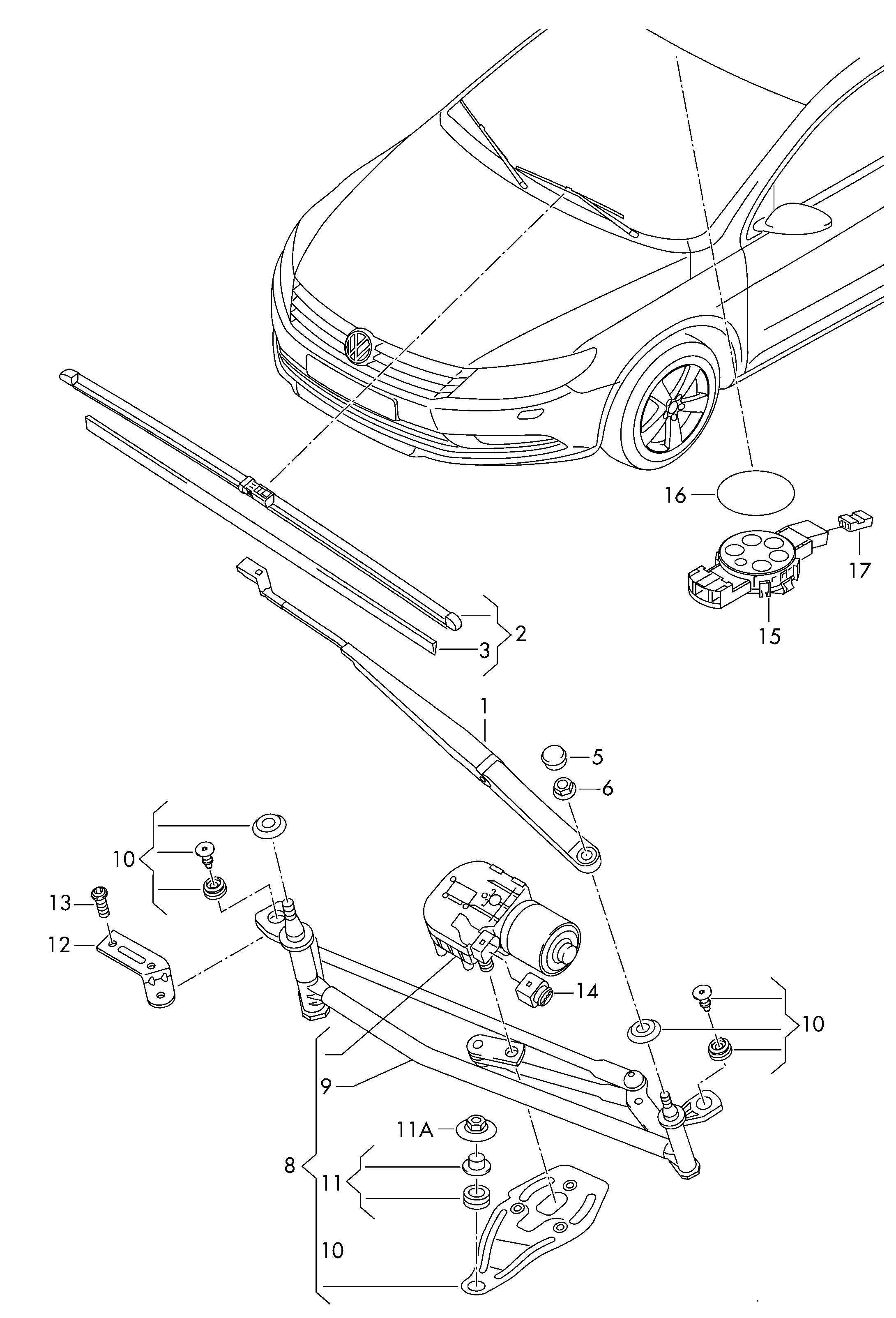 VAG 3C8998002 - Stieracia liżta www.parts5.com