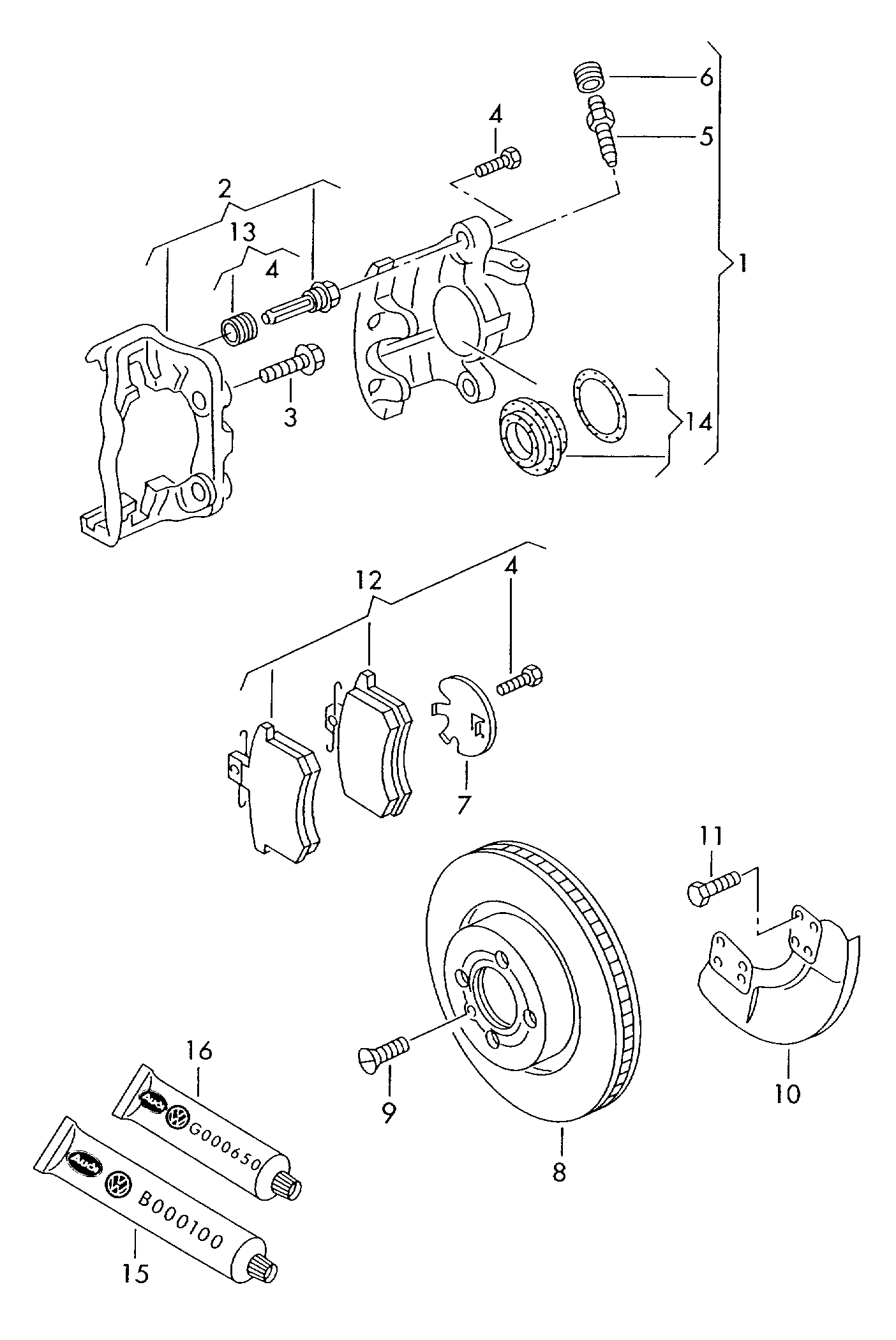 VAG 6N0 615 123 C - Étrier de frein www.parts5.com