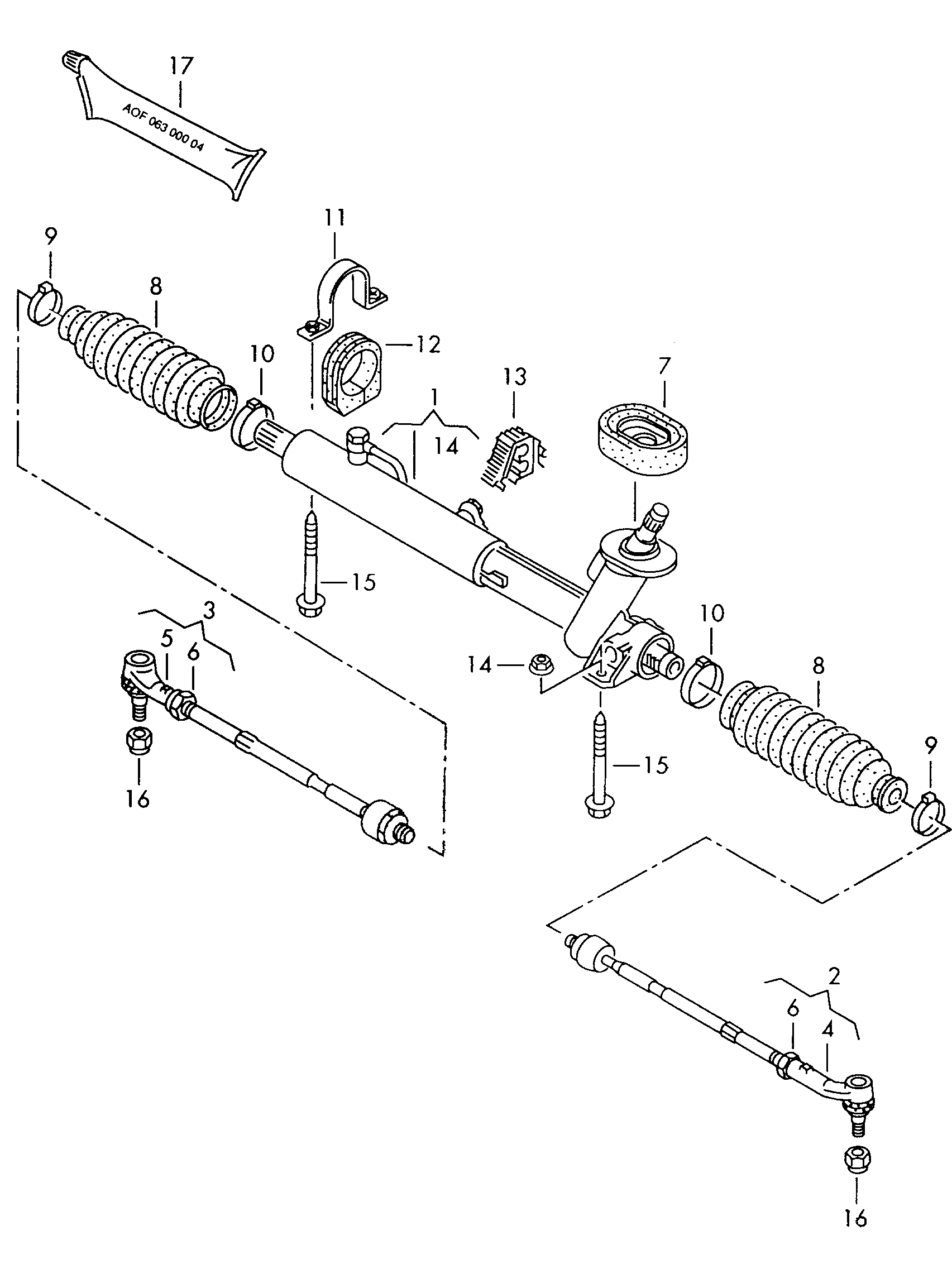 AUDI 6X0422812 - Накрайник на напречна кормилна щанга www.parts5.com