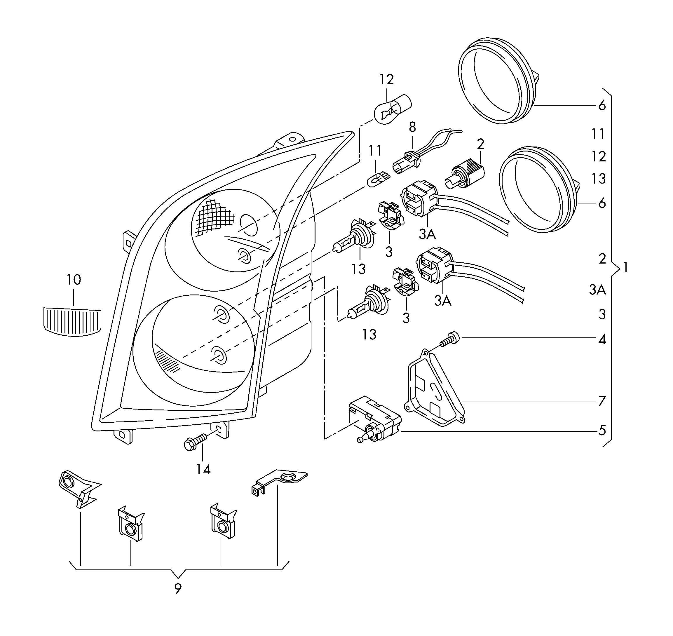 VAG 5K0941109C - Ampoule, feu diurne www.parts5.com