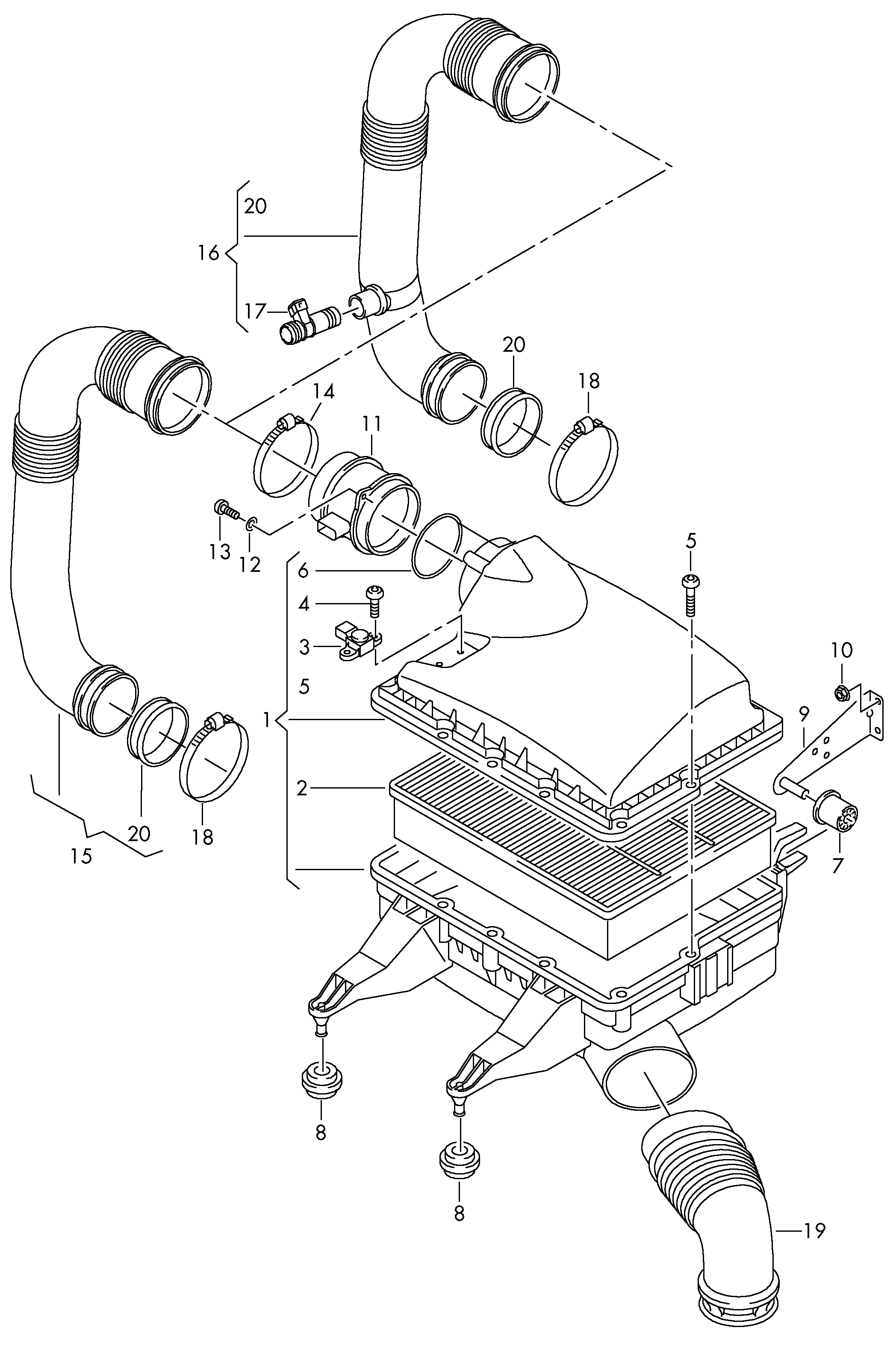 Seat 2E0129620D - Air Filter parts5.com