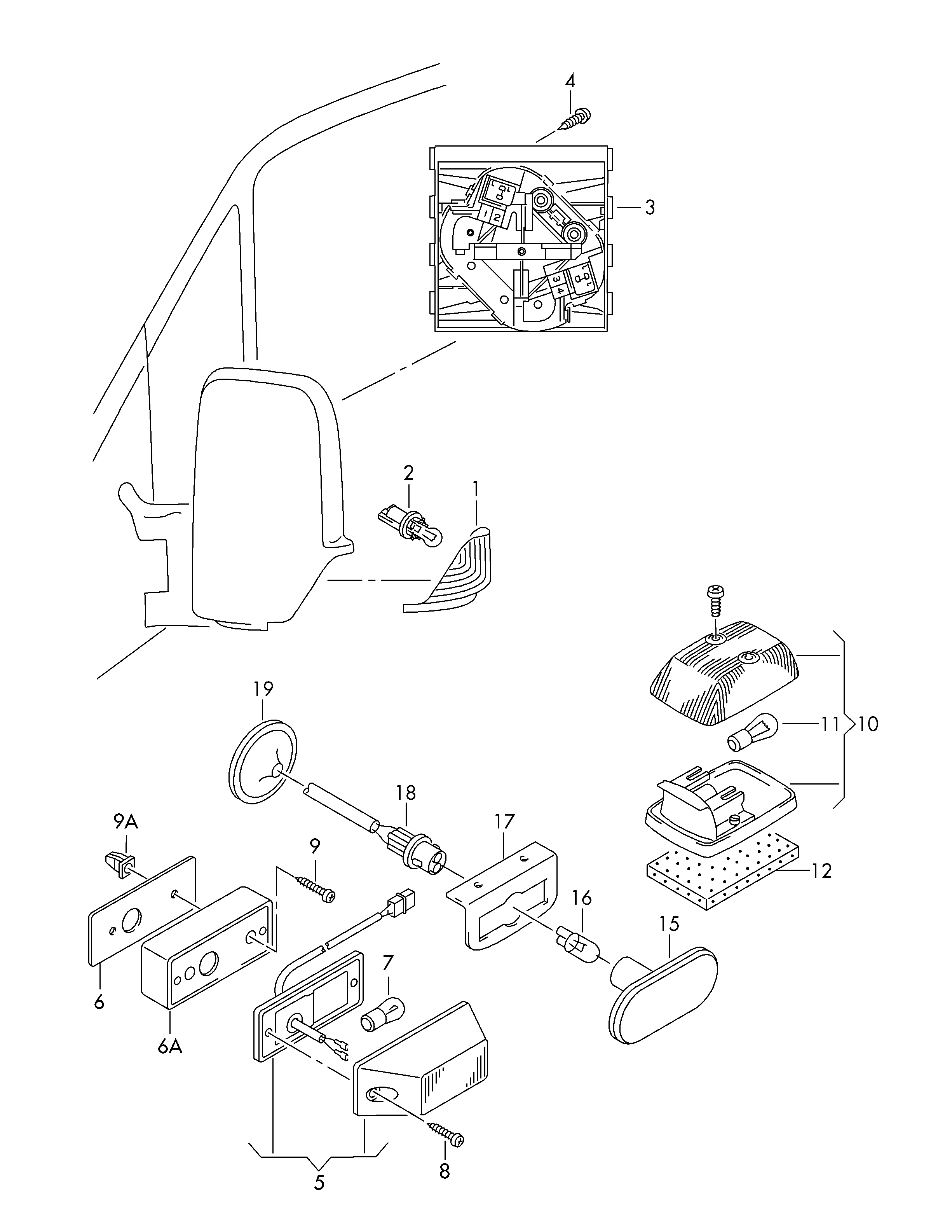 VW 2E0 945 981 - Auxiliary Indicator parts5.com