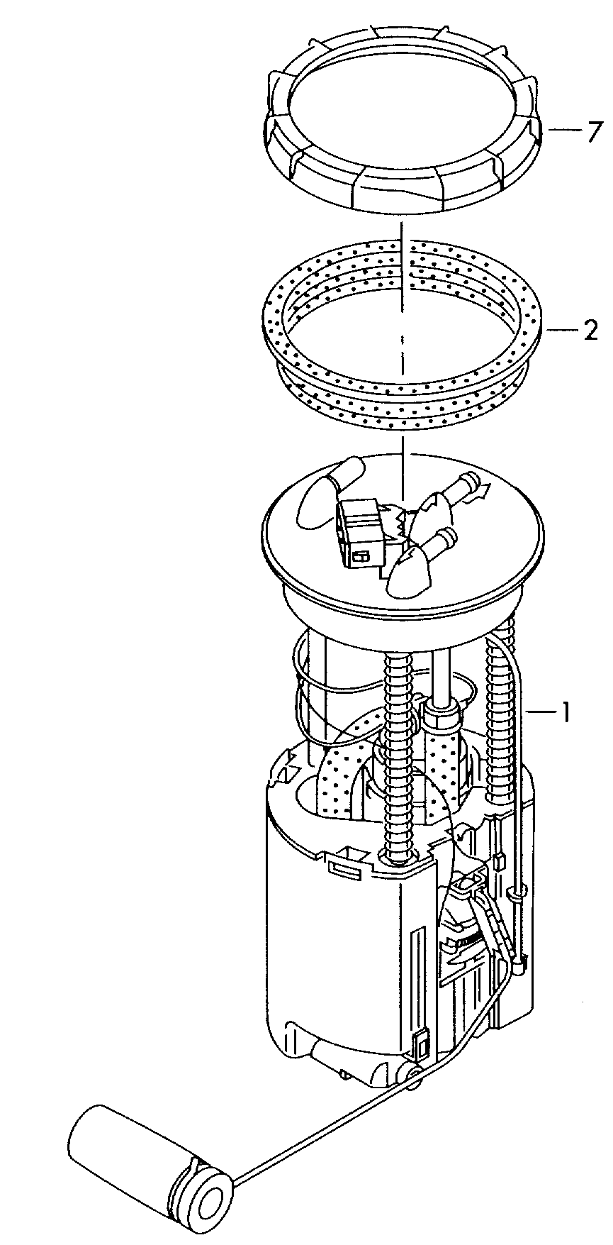 VW 2E0 919 050 AD - Fuel delivery unit and sender for fuel gauge www.parts5.com