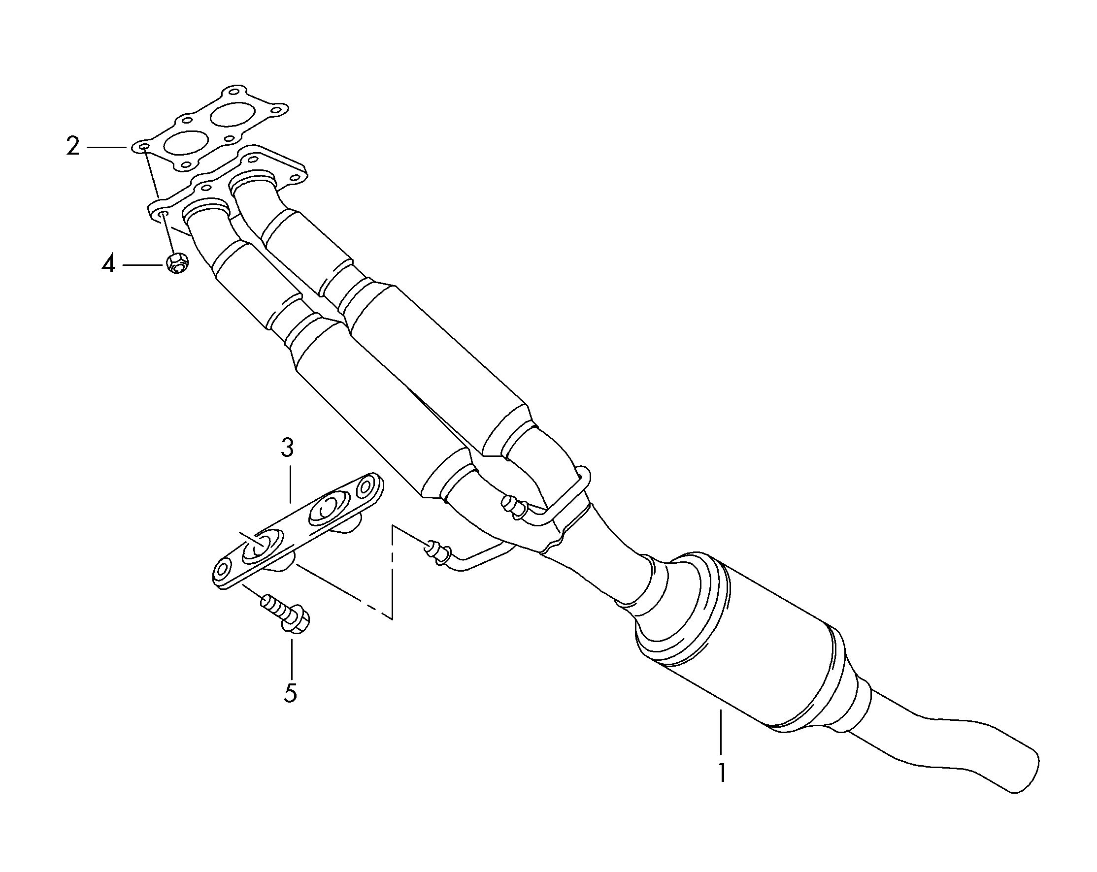 AUDI 1K0254510NX - Tubo de escape www.parts5.com