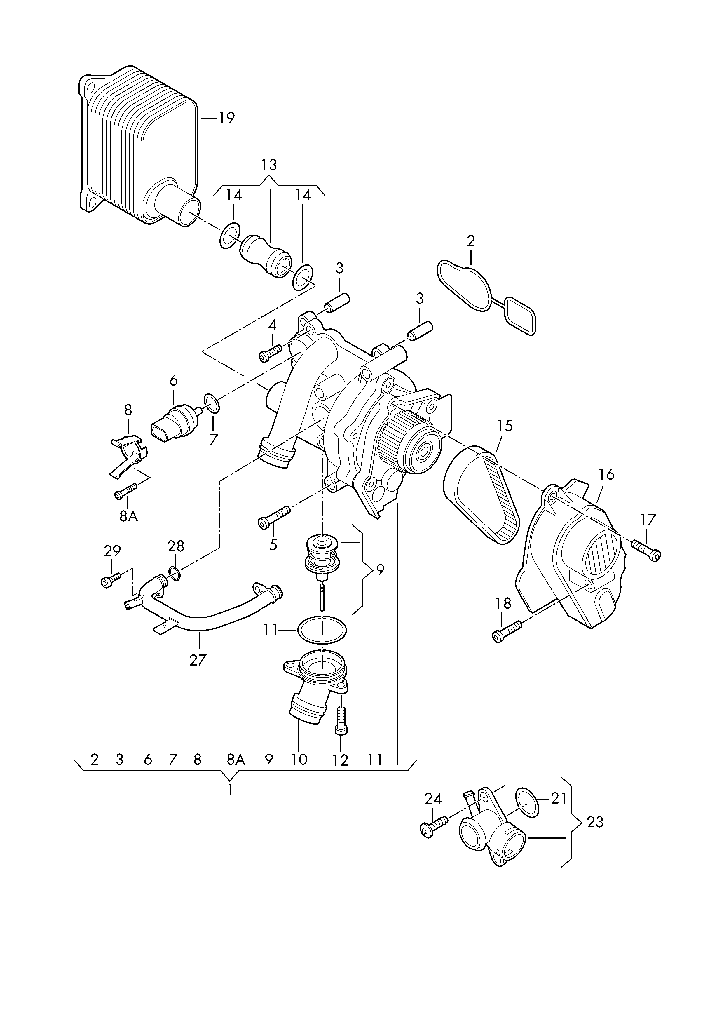 Seat 06H 121 026 DD - Wasserpumpe www.parts5.com