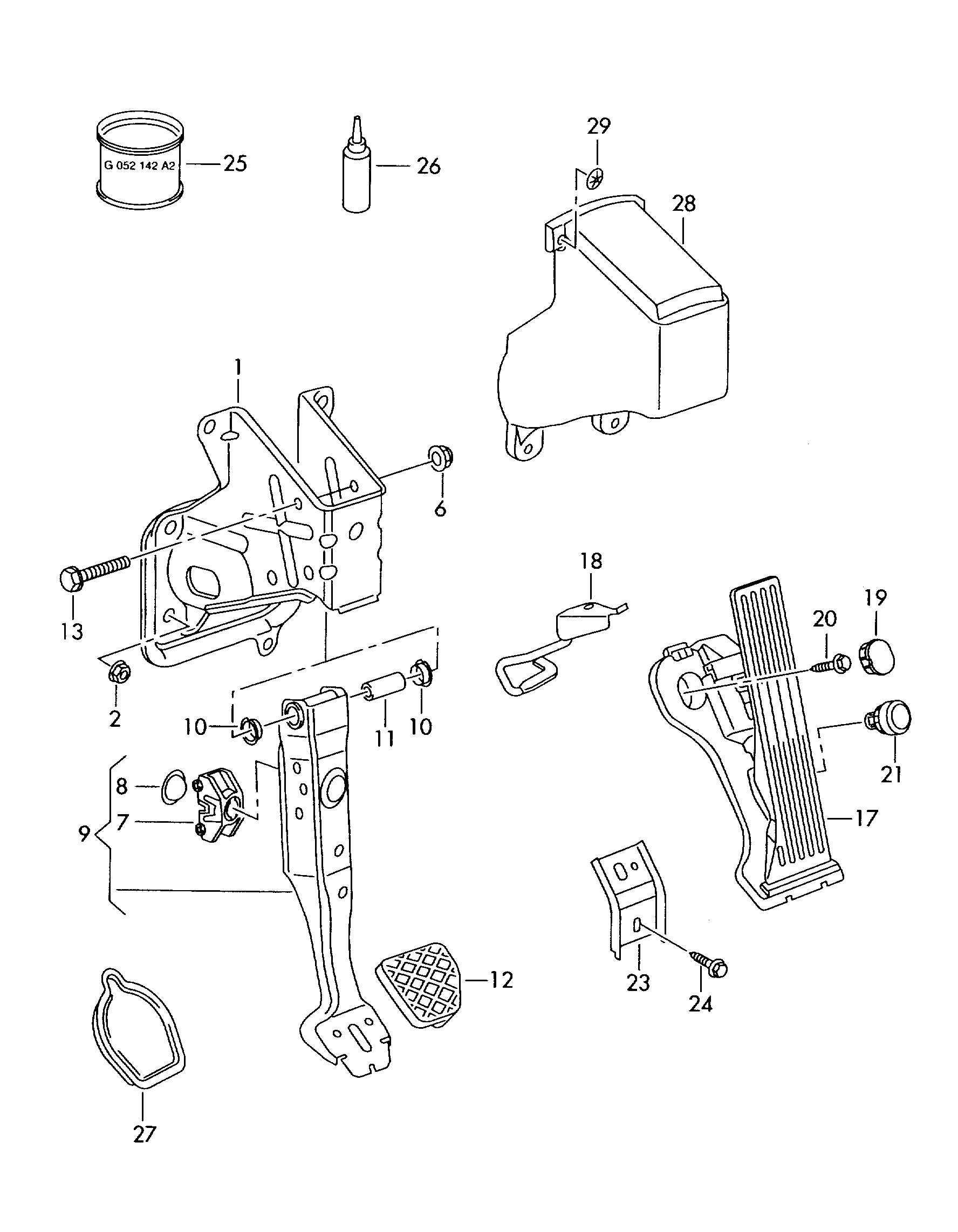 VAG 1K1723503BA - Sensor, accelerator pedal position www.parts5.com