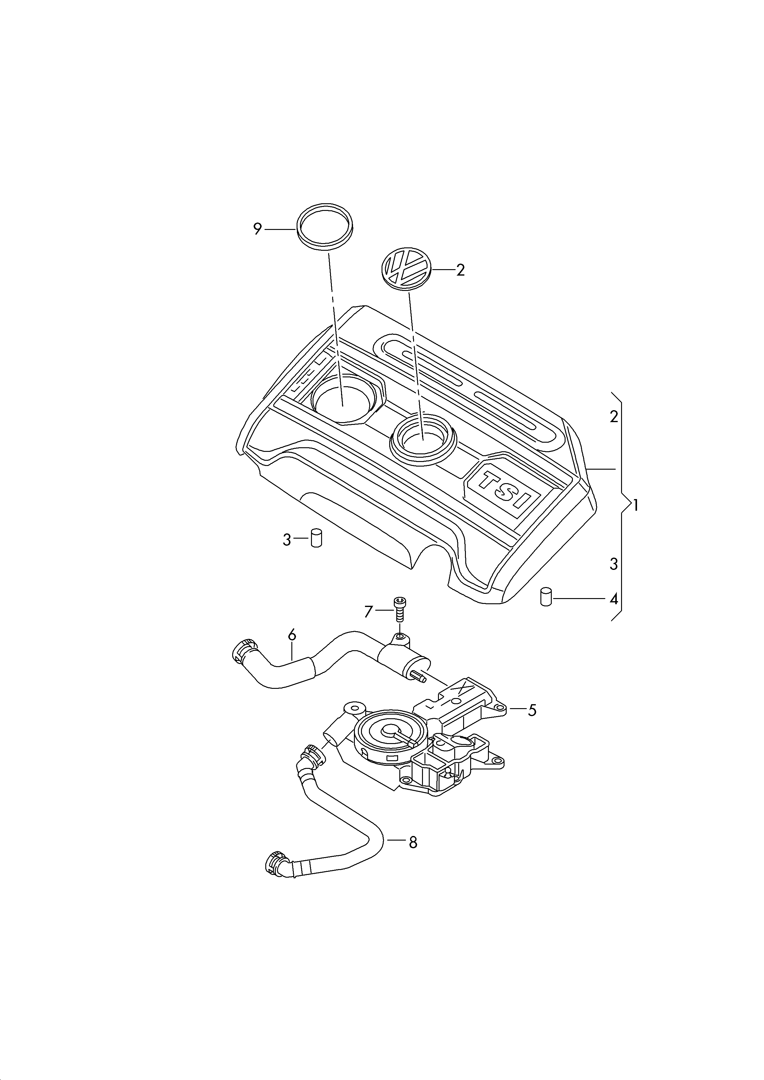 AUDI 06J 103 221A - Furtun, aerisire chiulasa www.parts5.com