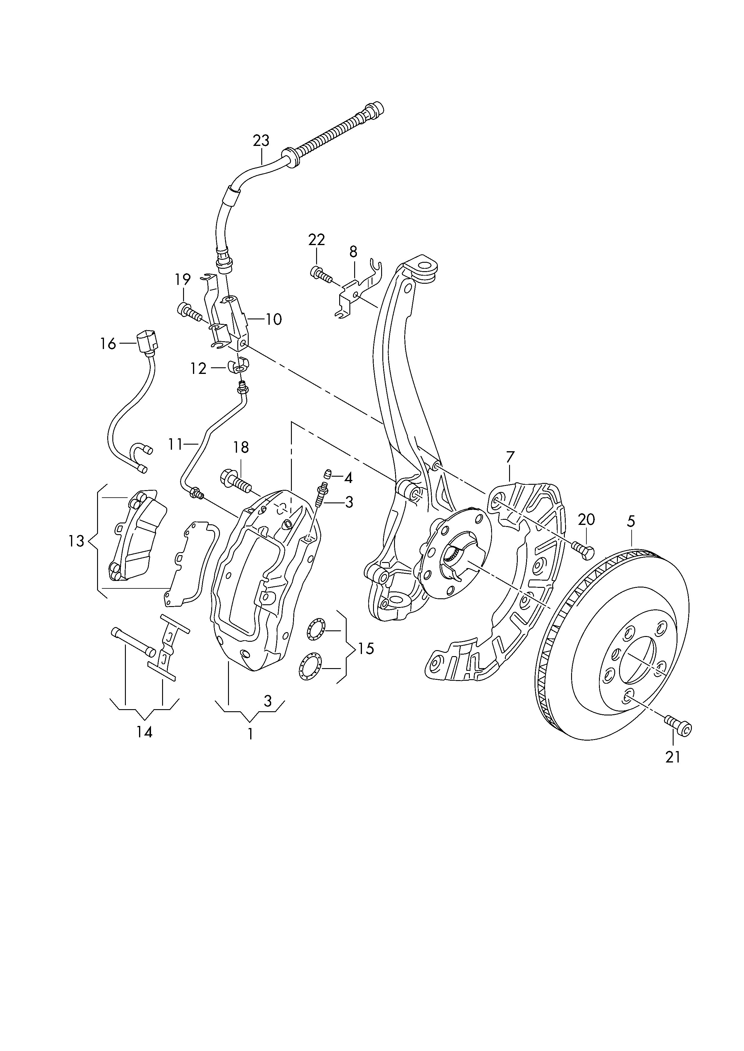 Skoda 7P6 698 151 C - Σετ τακάκια, δισκόφρενα www.parts5.com