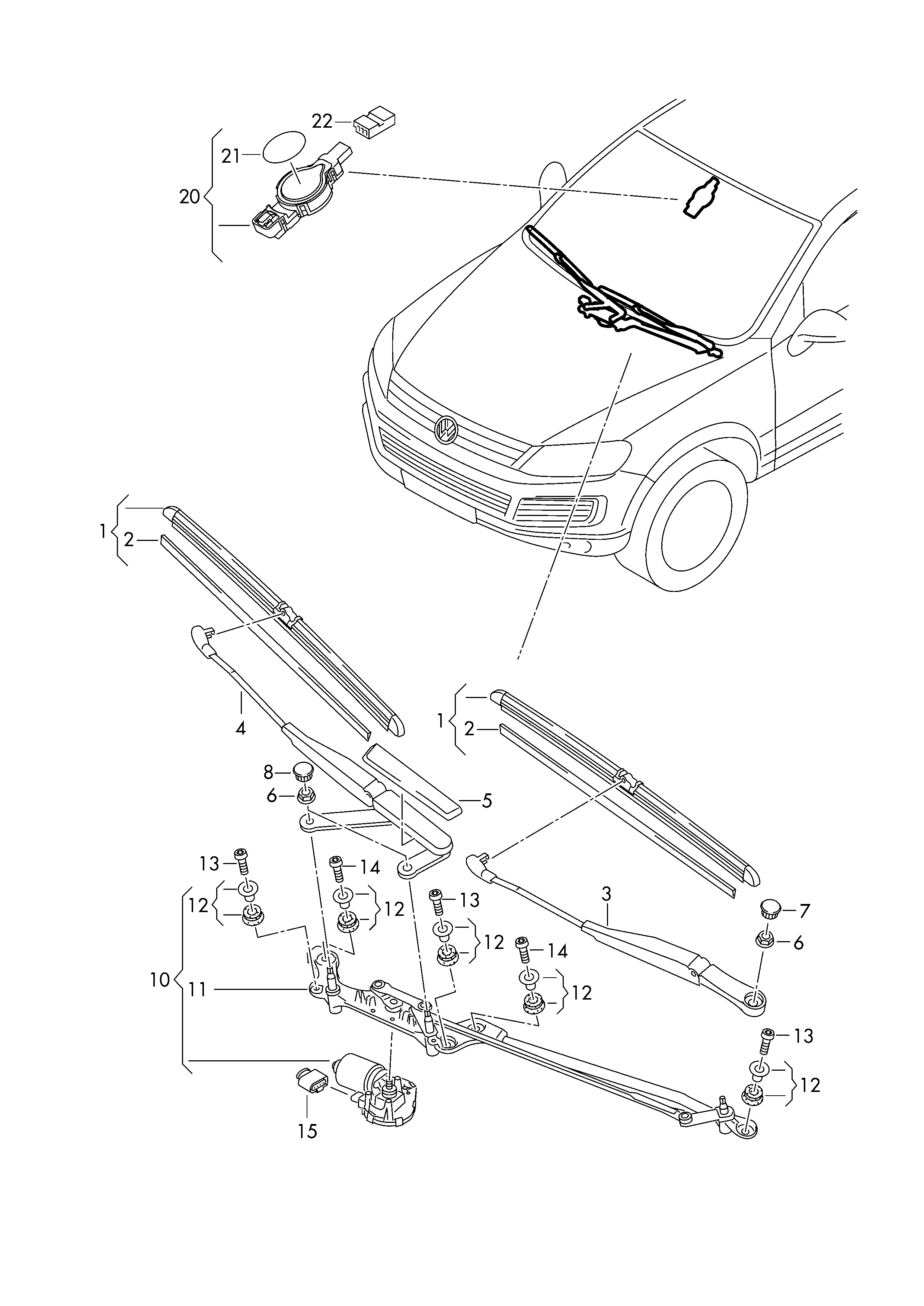 VW 7P0 998 002 - Pyyhkijänsulka www.parts5.com